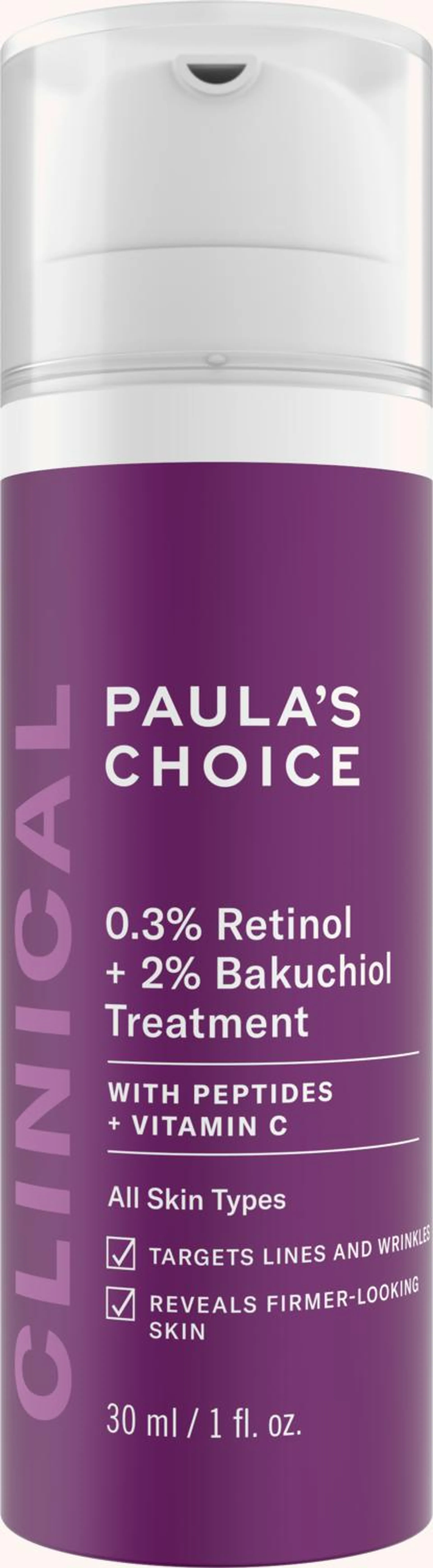 Clinical 0.3% Retinol + 2% Bakuchiol Treatment 30 ml