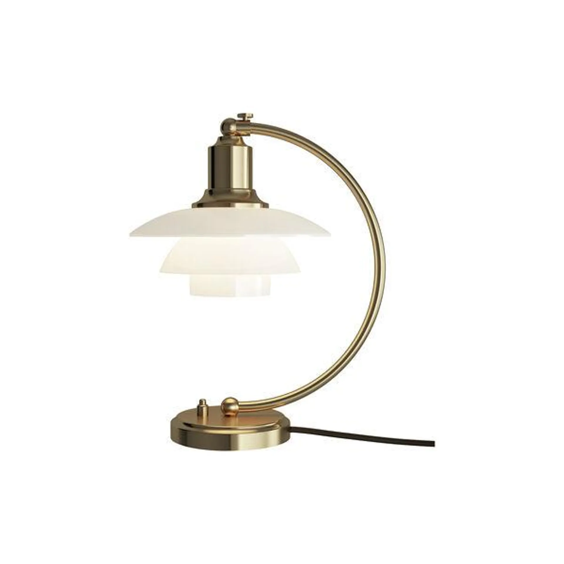 PH 2/2 Luna bordlampe, brass/opal