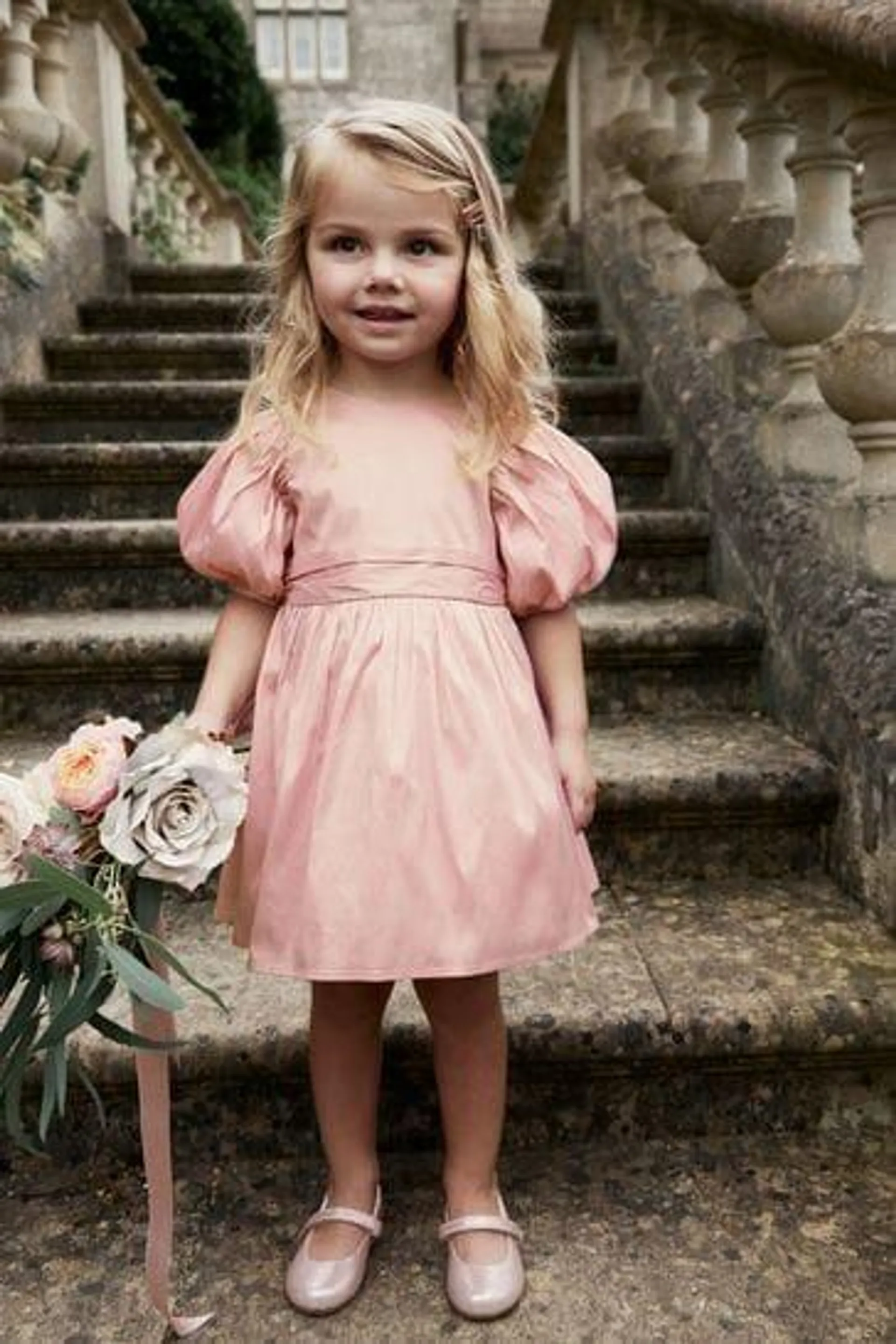 Taffeta Flower Girl Bow Dress (3mths-10yrs)