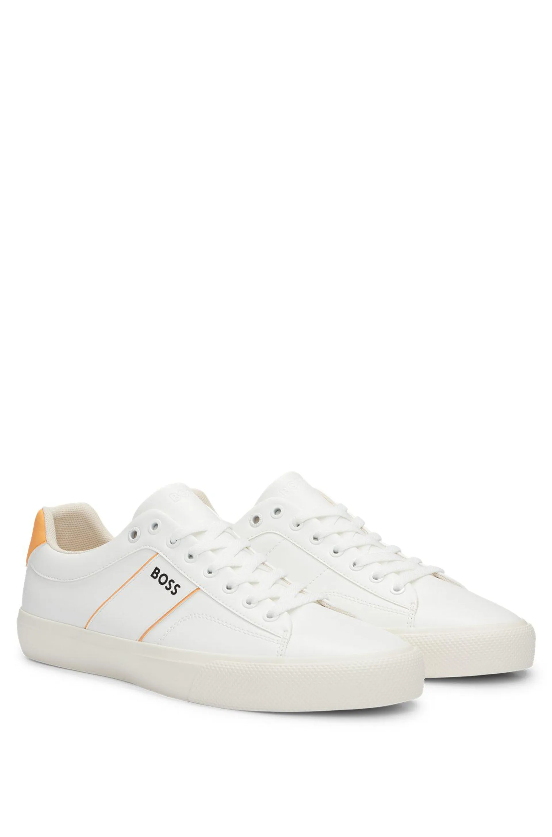 Cupsole lace-up trainers with contrast logo