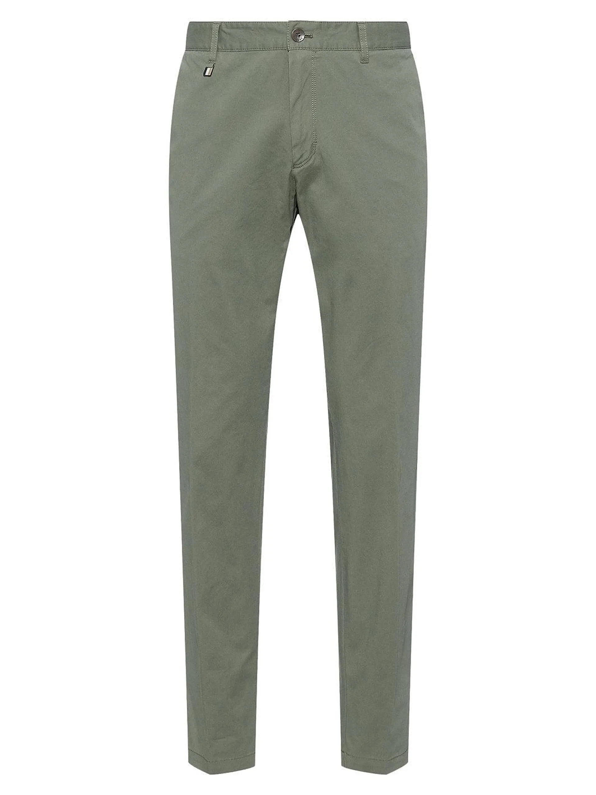 GENIUS SLIM-FIT TROUSERS IN STRETCH COTTON Grønn