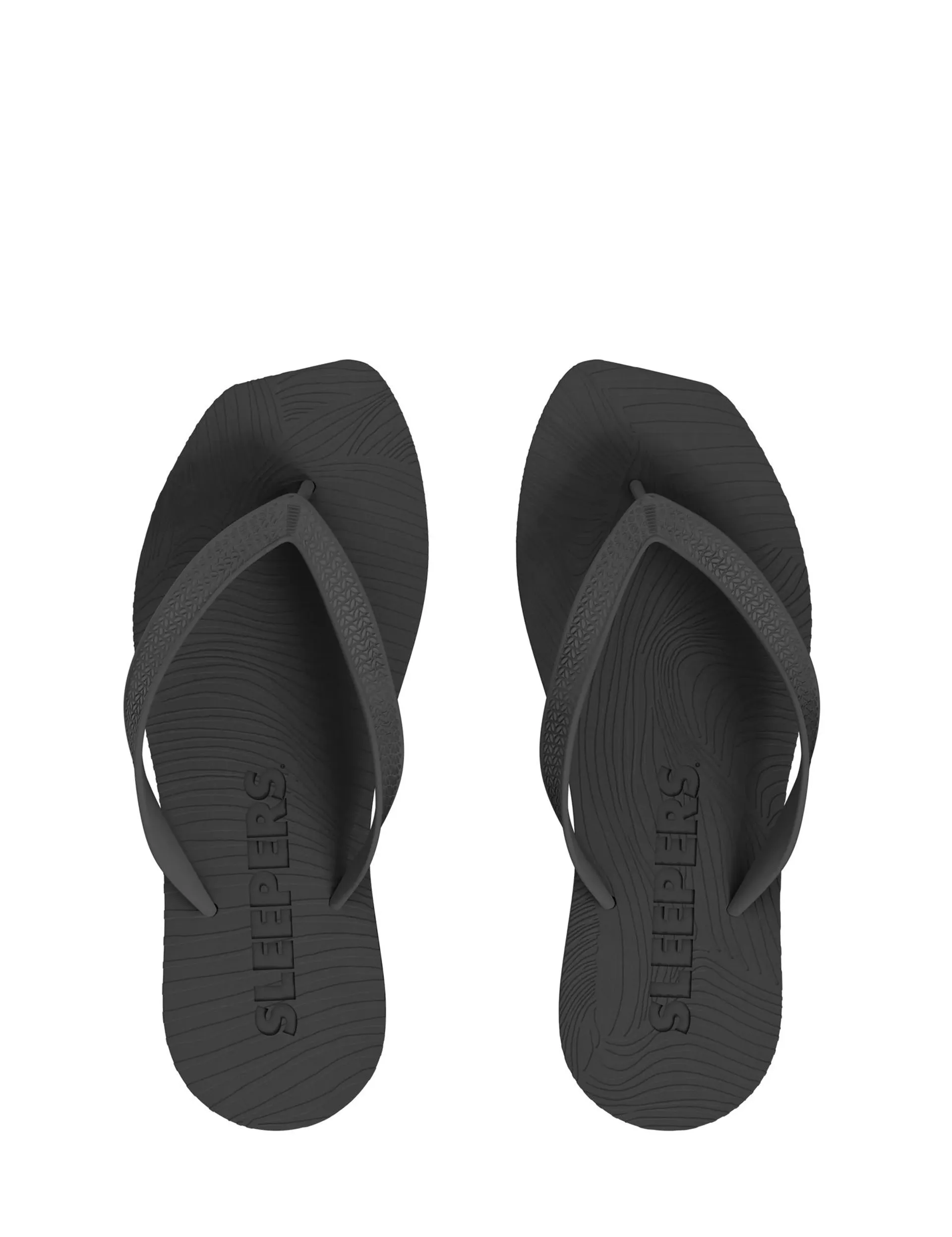 Tapered Platform Flip Flop Black