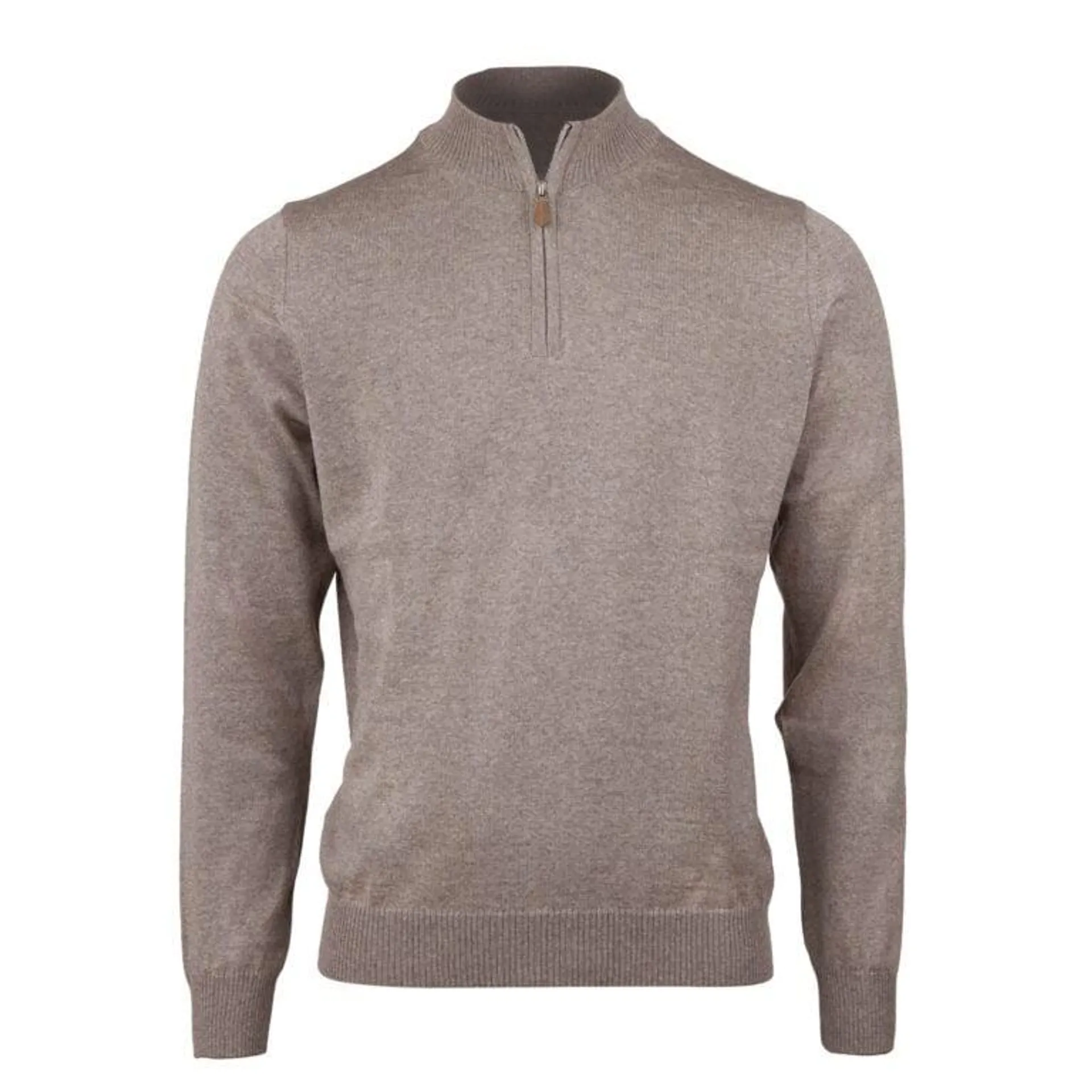 Merino Half Zip – Brun