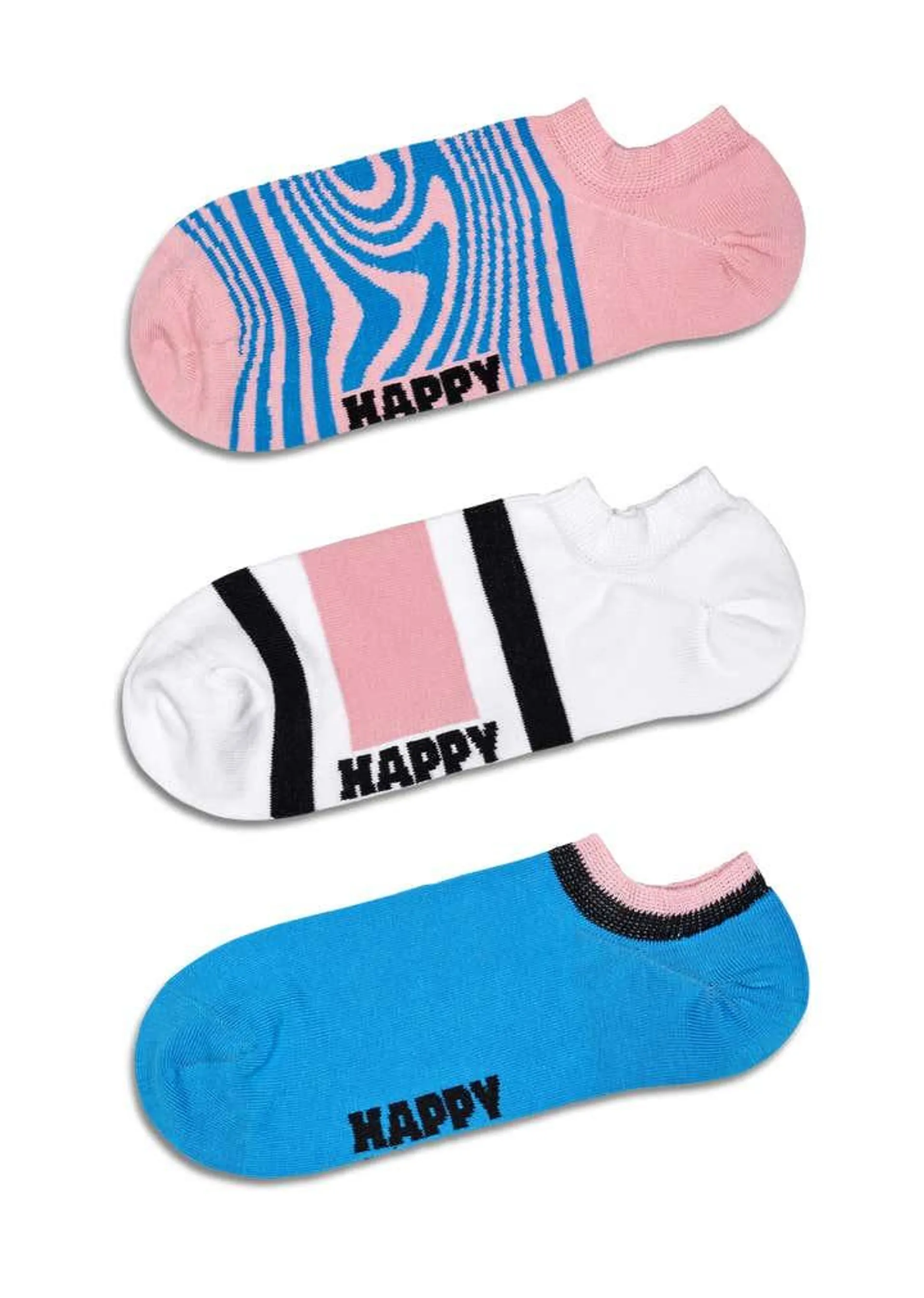 3-Pack Dizzy No Show Socks