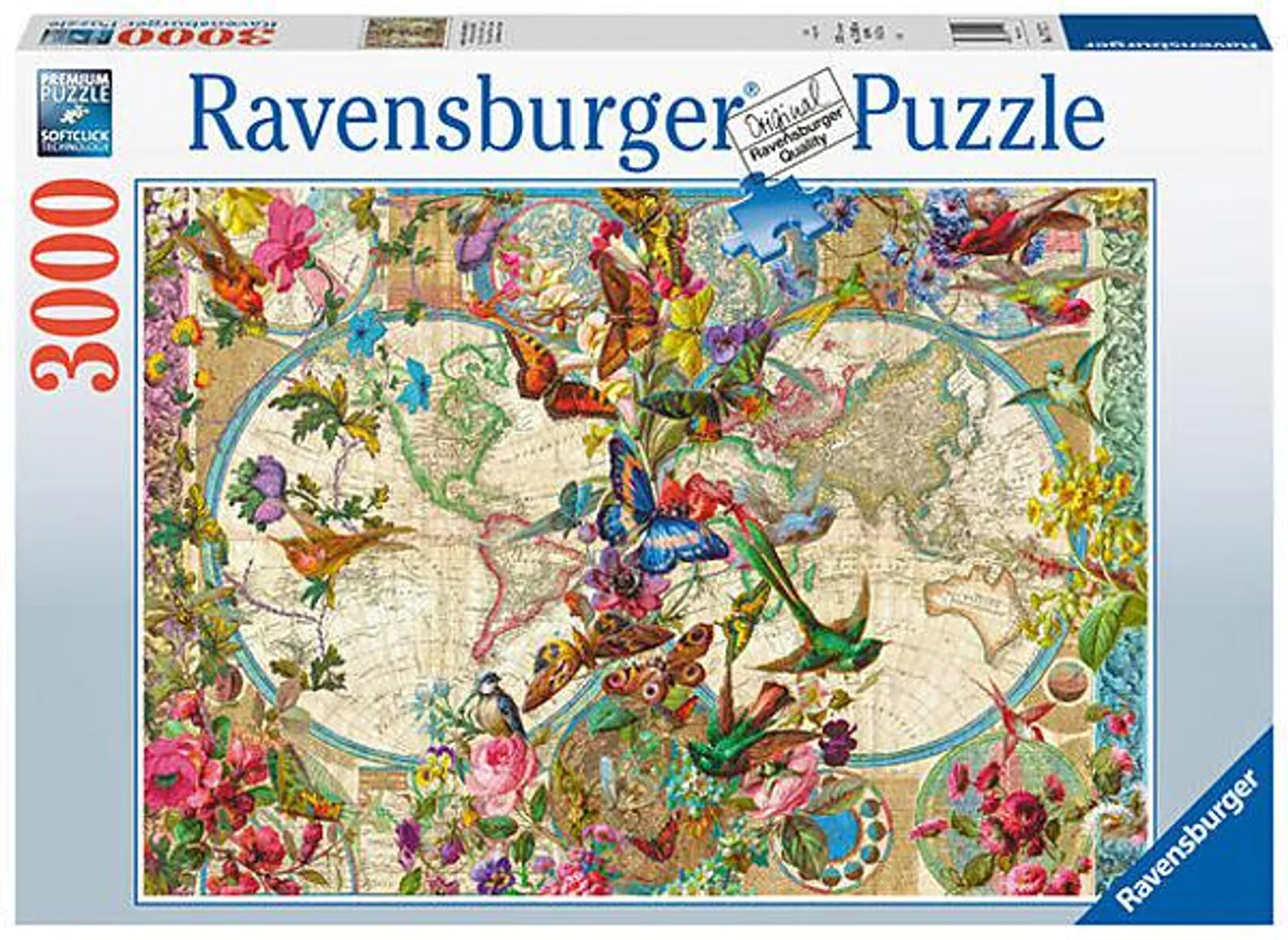 Puslespill 3000 Flora &Fauna Verdenskart