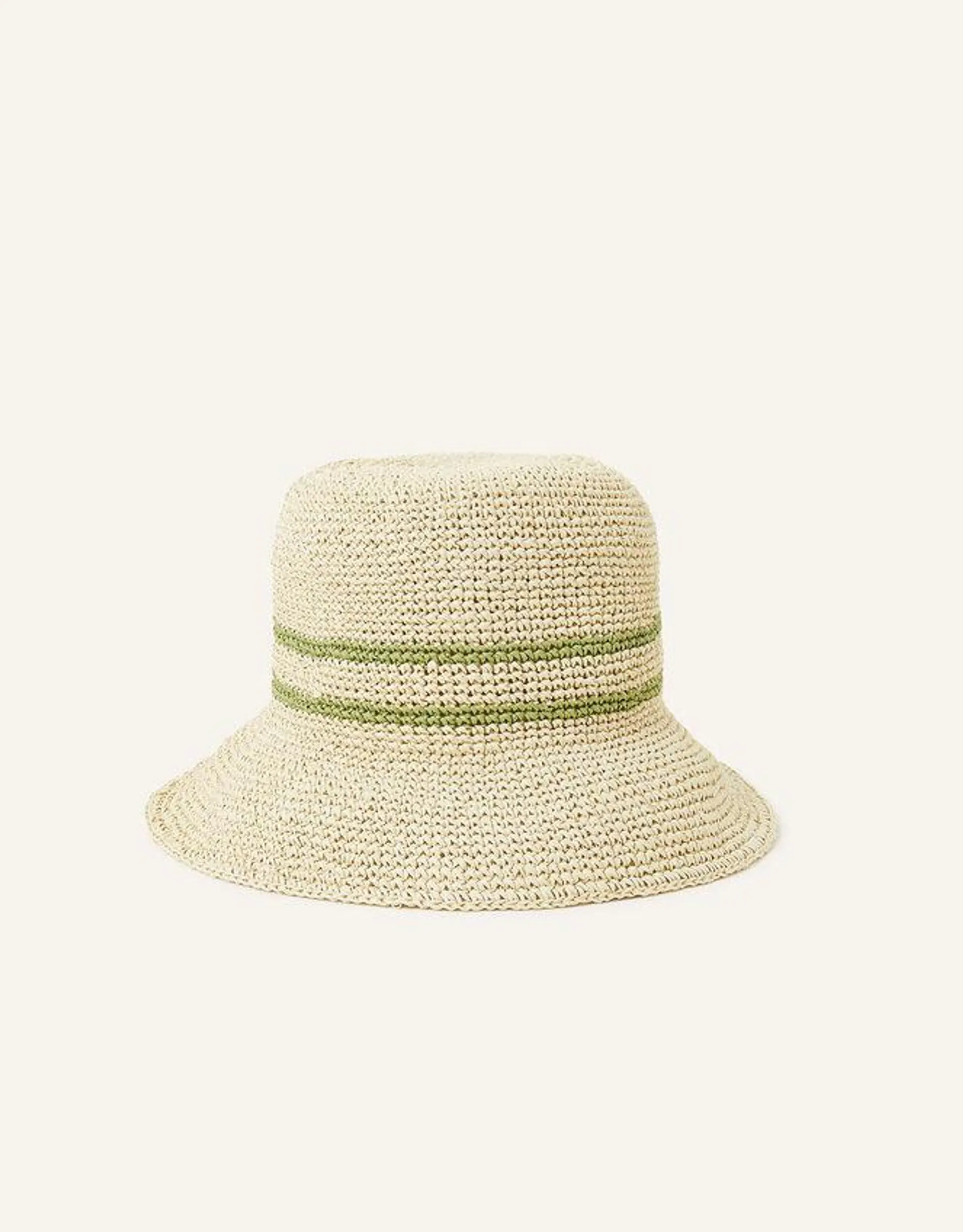 Stripe Crochet Bucket Hat