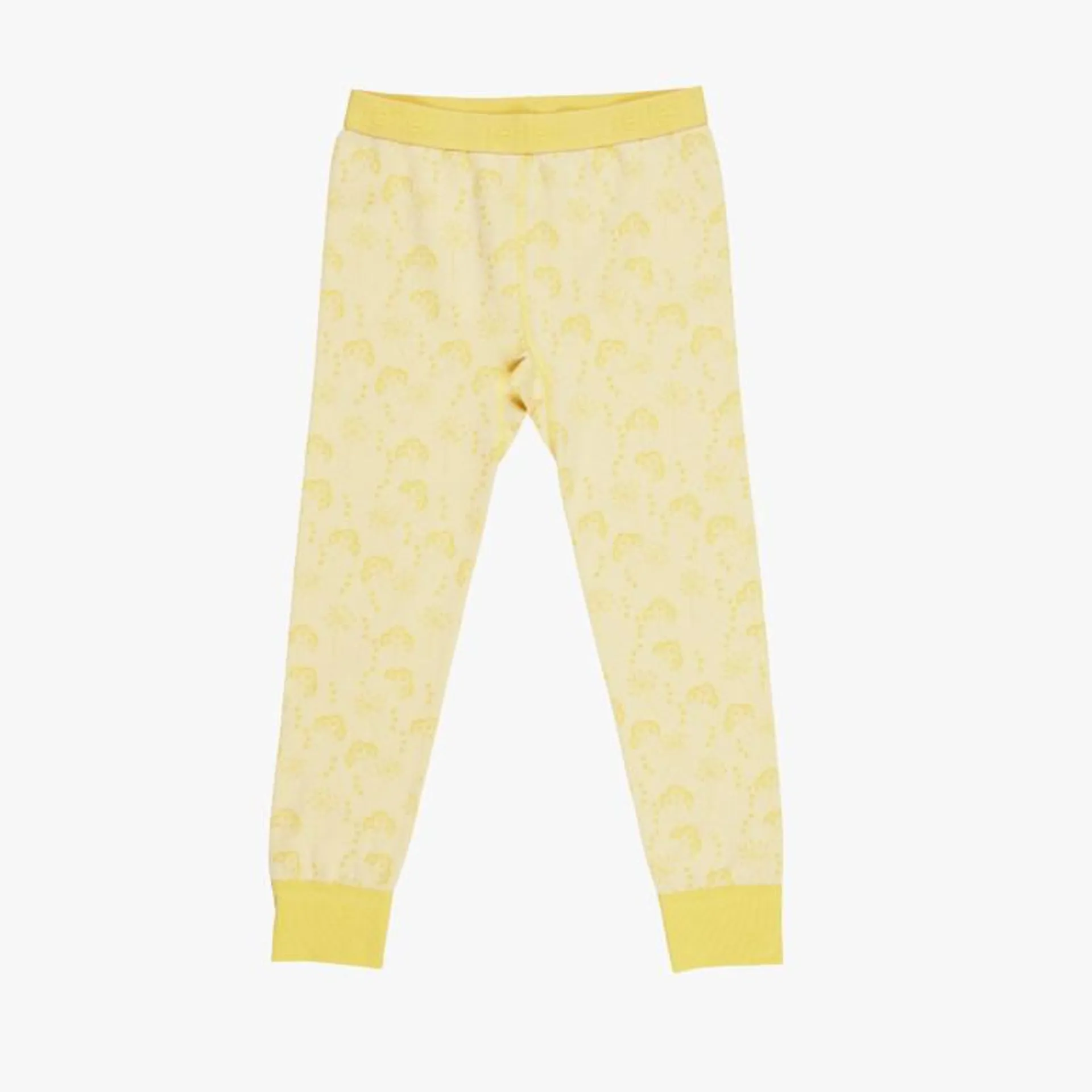 Snøfall longs aop ull/bomull, lemon
