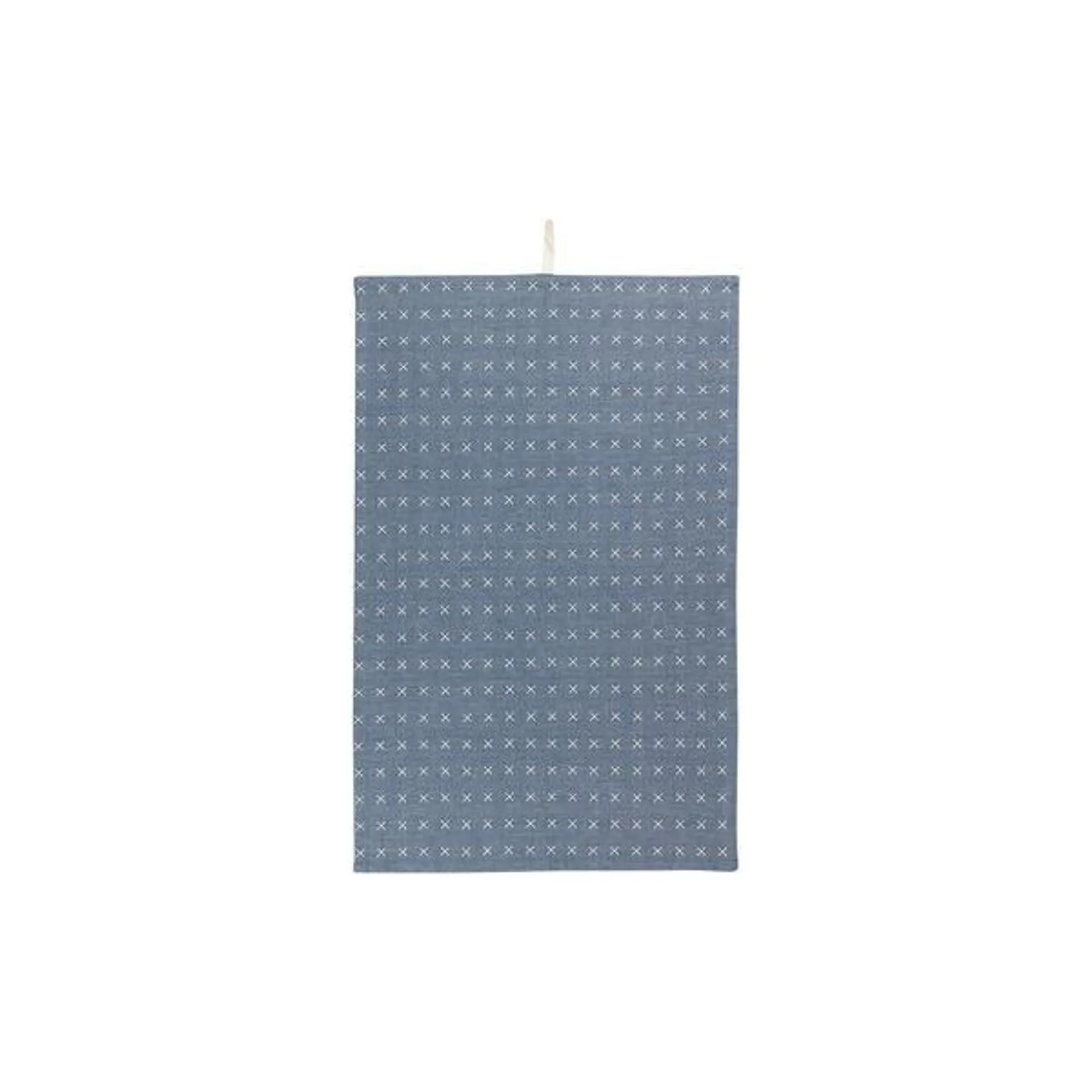 Cross Tea Towel, blue