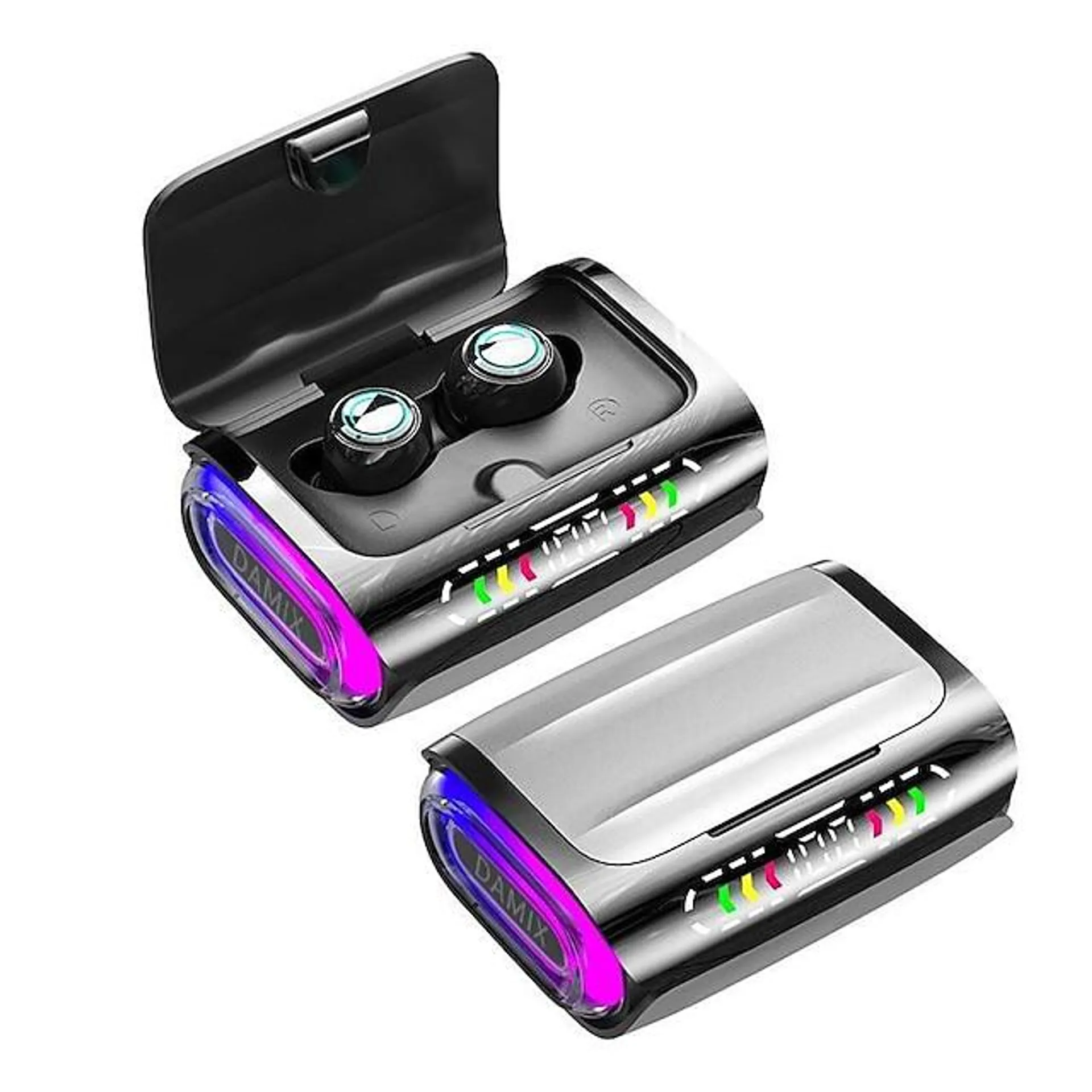 trådløs øretelefon bluetooth 5.3 kul belysning 8d hifi tapsfri lydkvalitet gaming lav latens in-ear-hodetelefoner berøringsvanntette sportshodesett