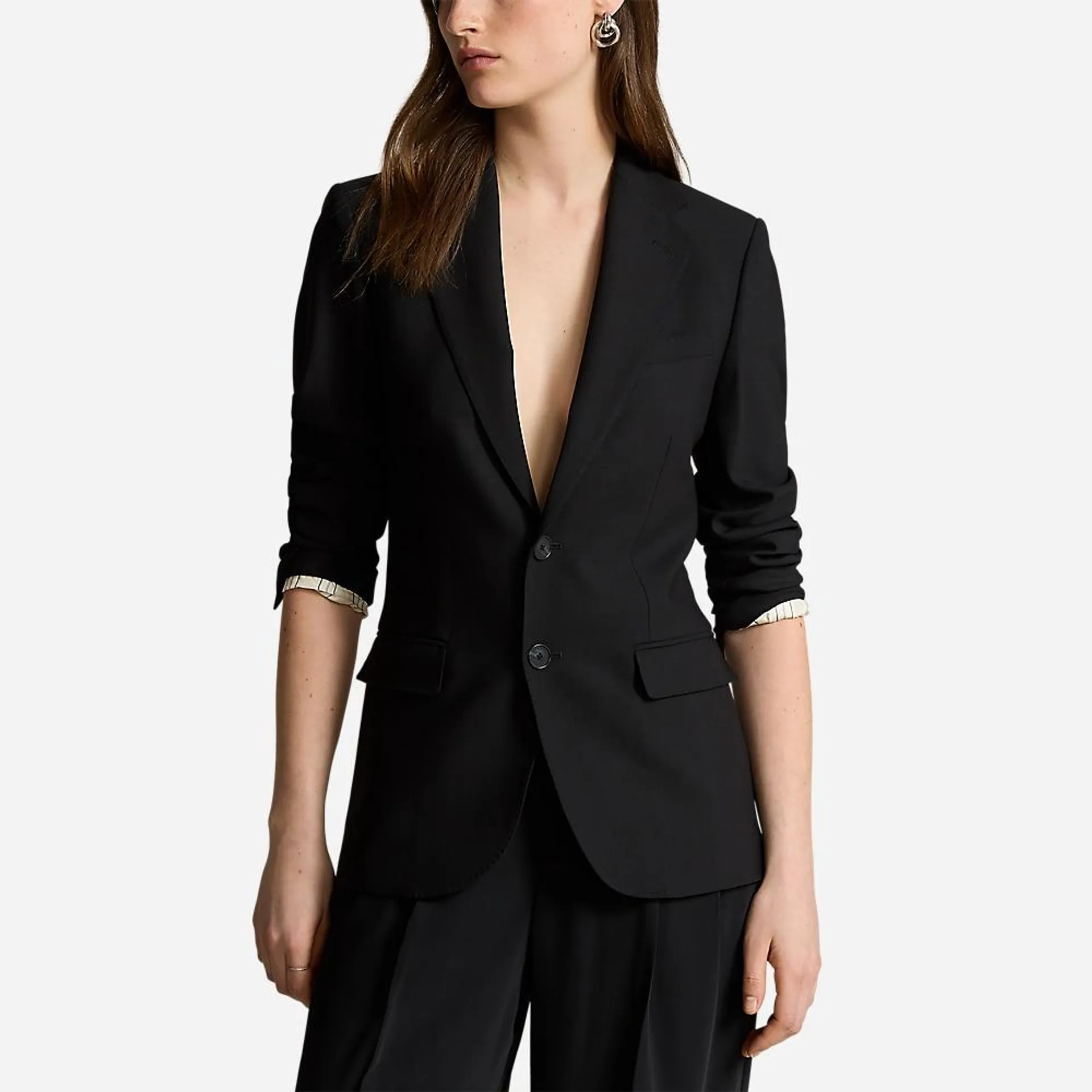 Stretch Wool Blazer - Polo Black