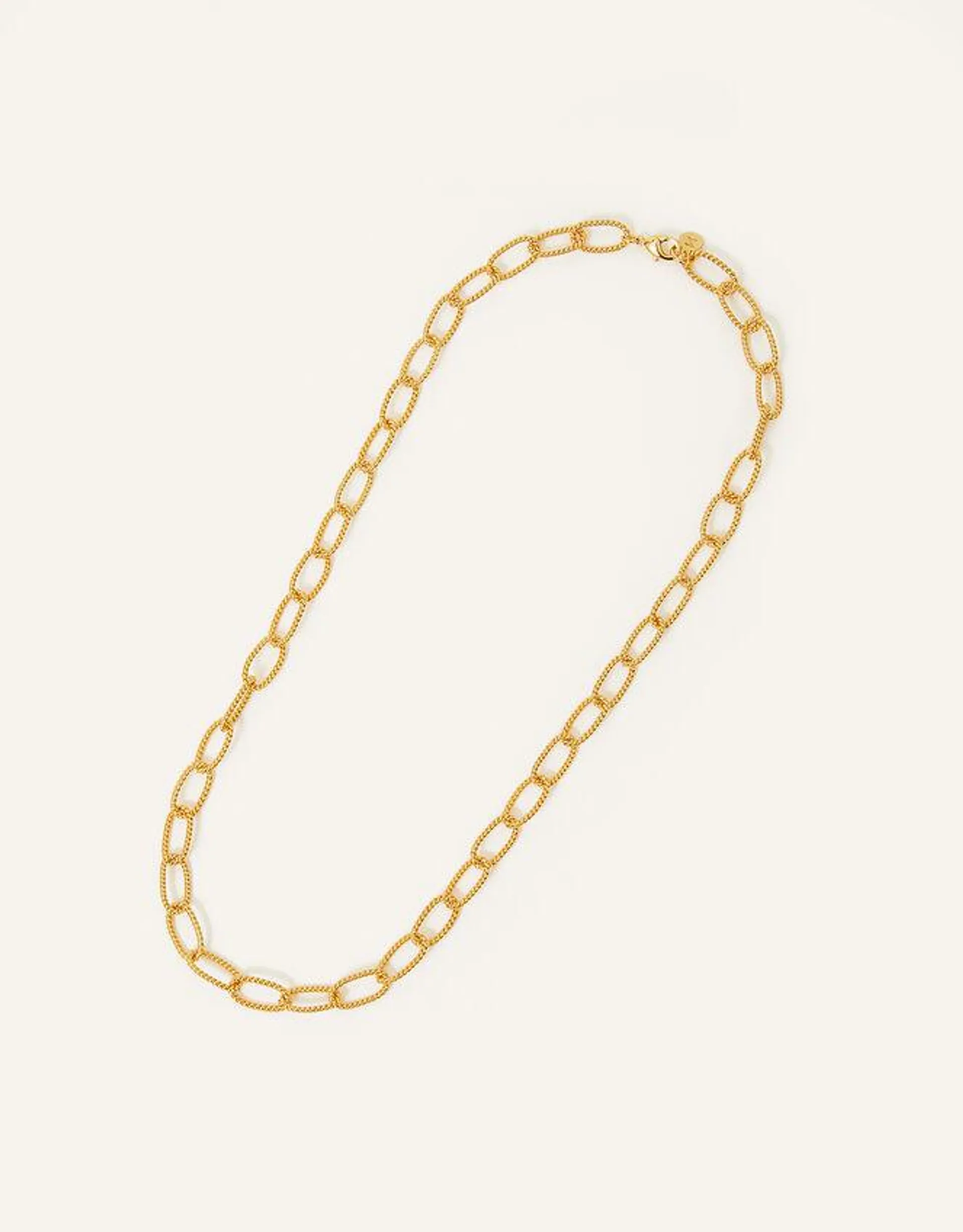 14ct Gold-Plated Paperclip Chain Necklace