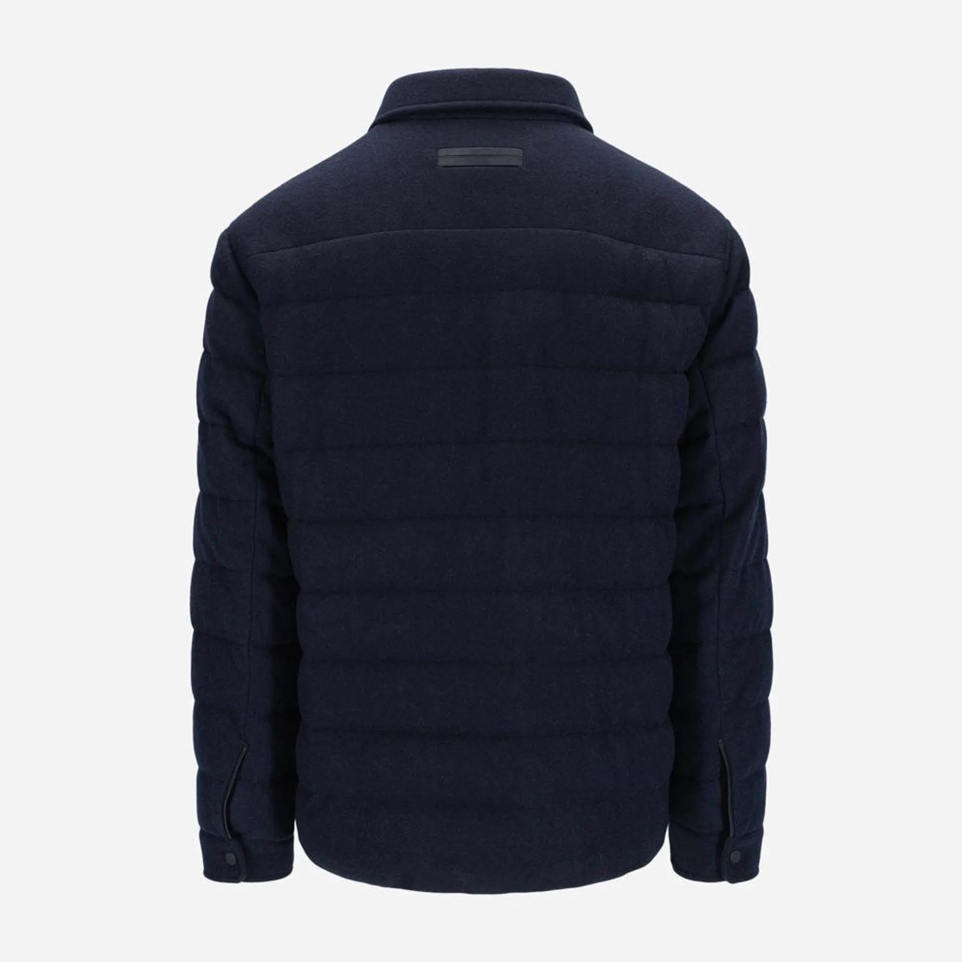 Oasi Cashmere Shirt Jacket - Navy Solid