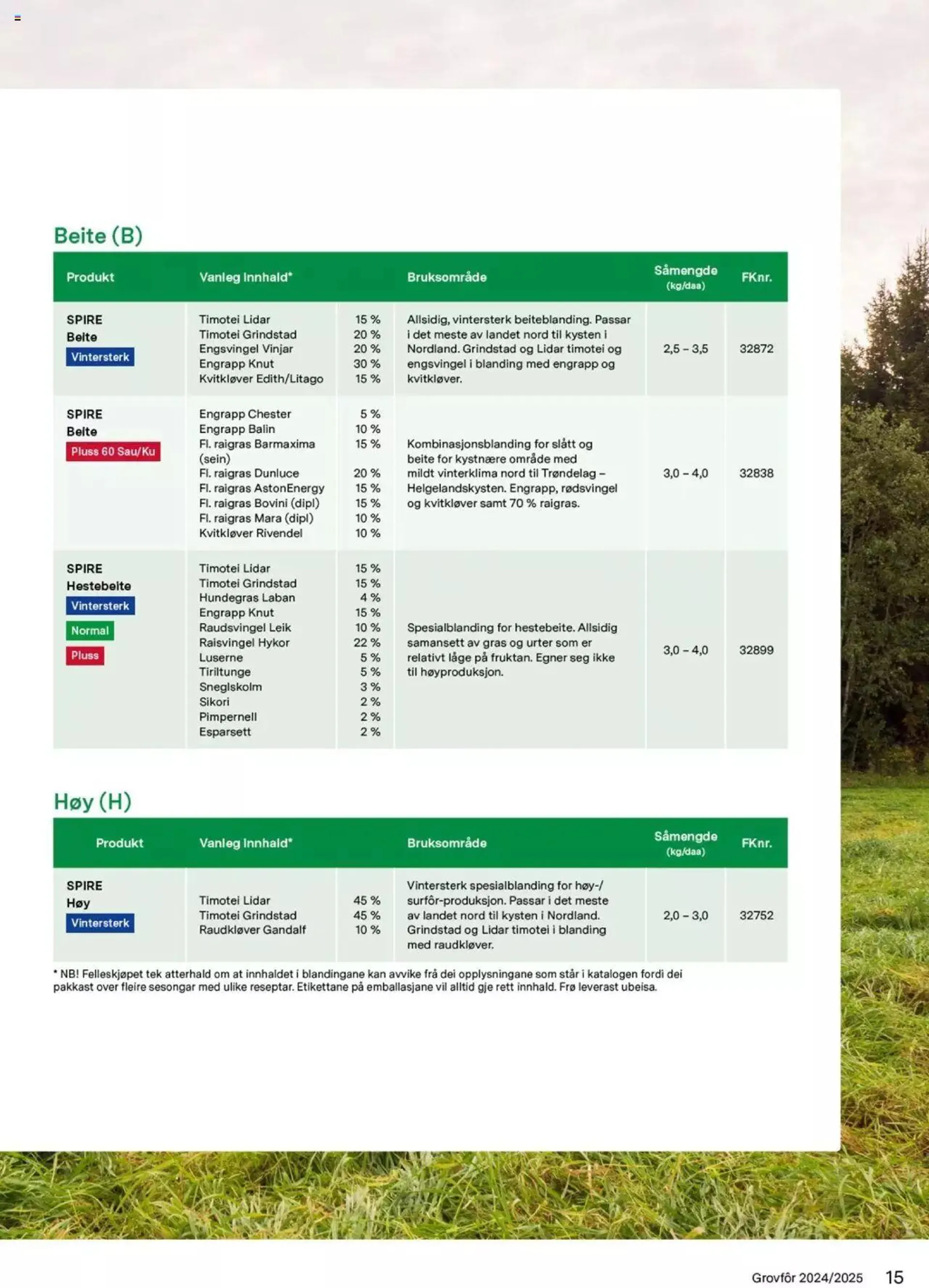 Felleskjøpet - Grovfôr fra 1. januar til 31. desember 2025 - kundeavisside 15