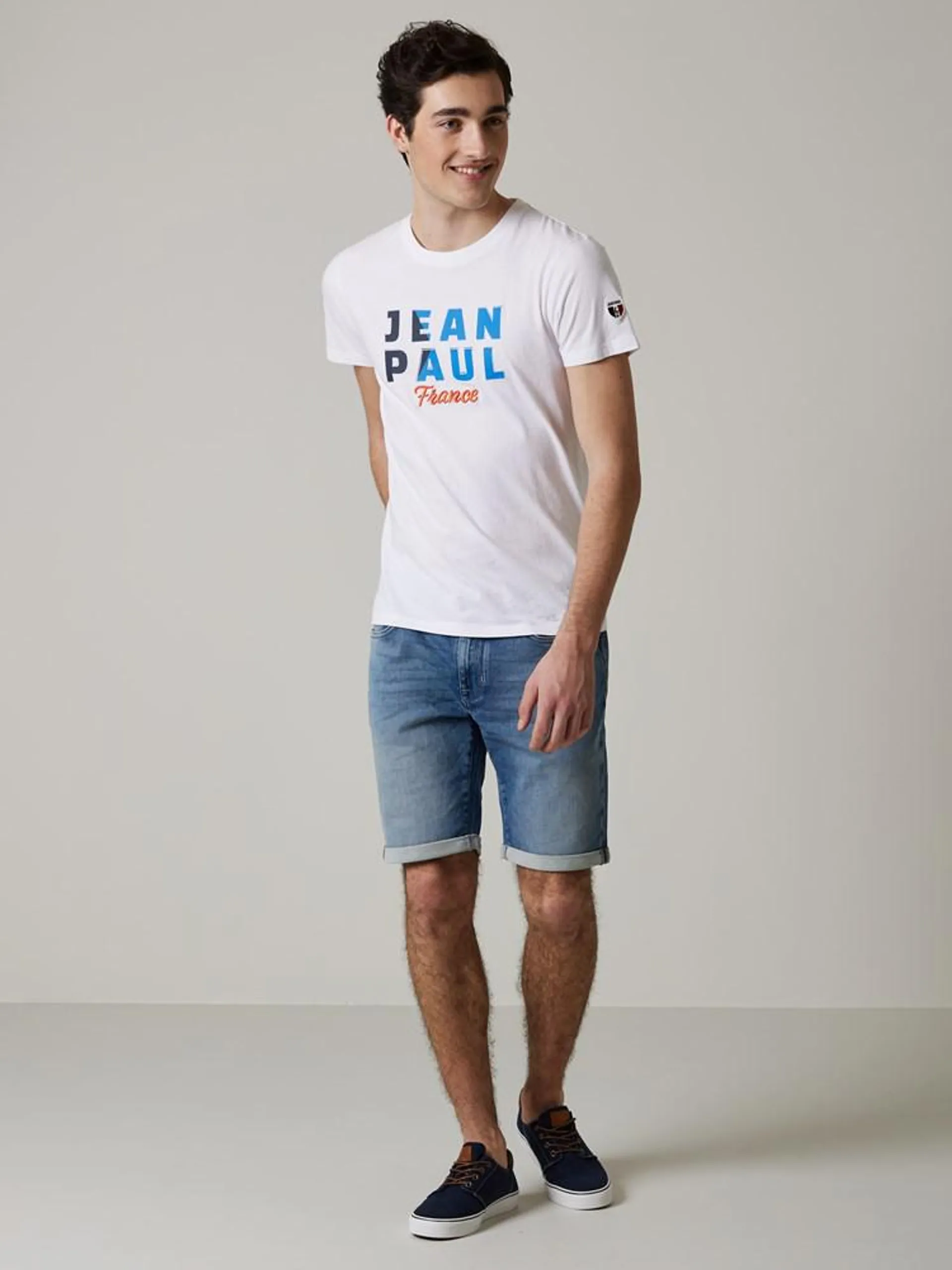 Pierre knit denim shorts