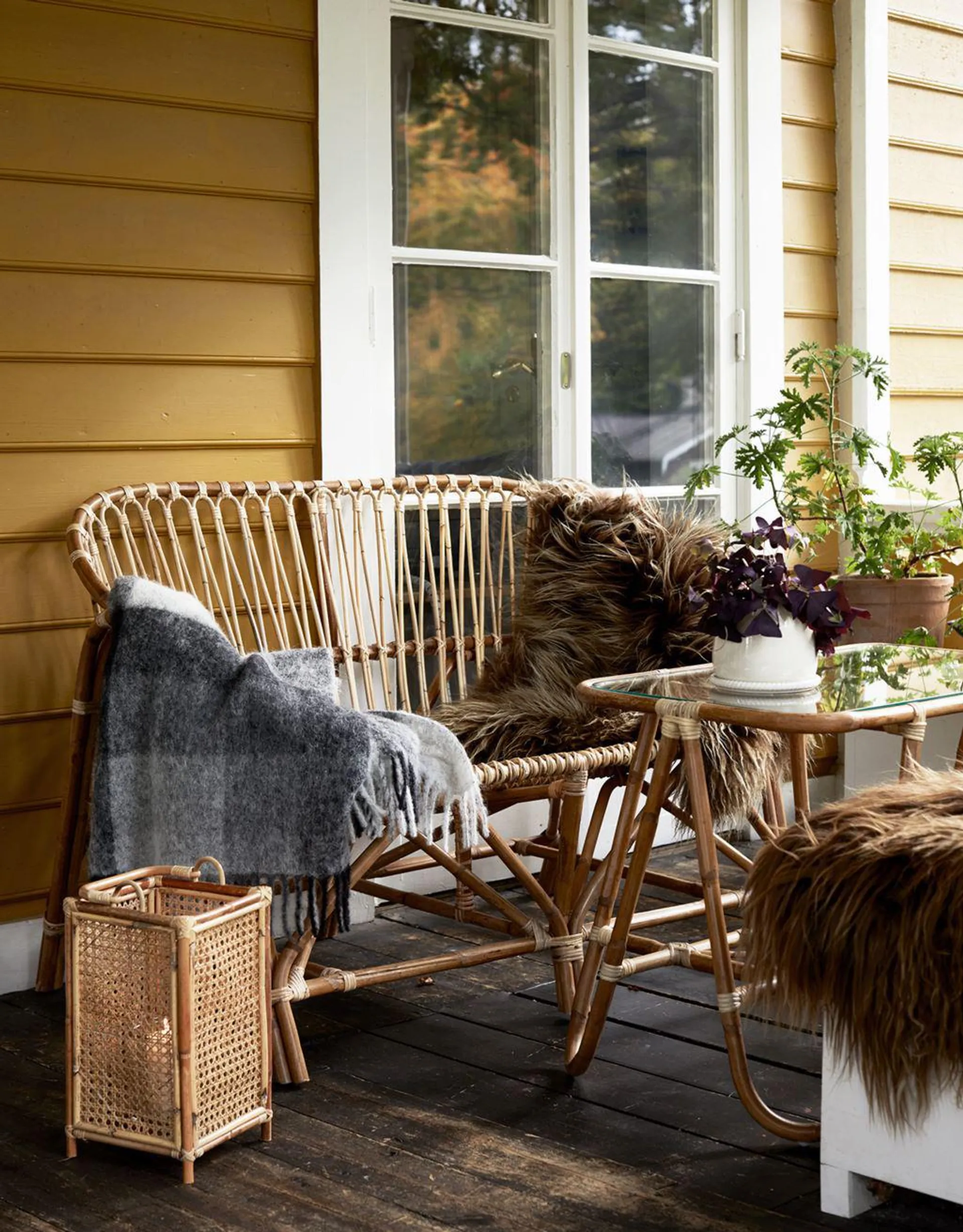 Rattan sofa