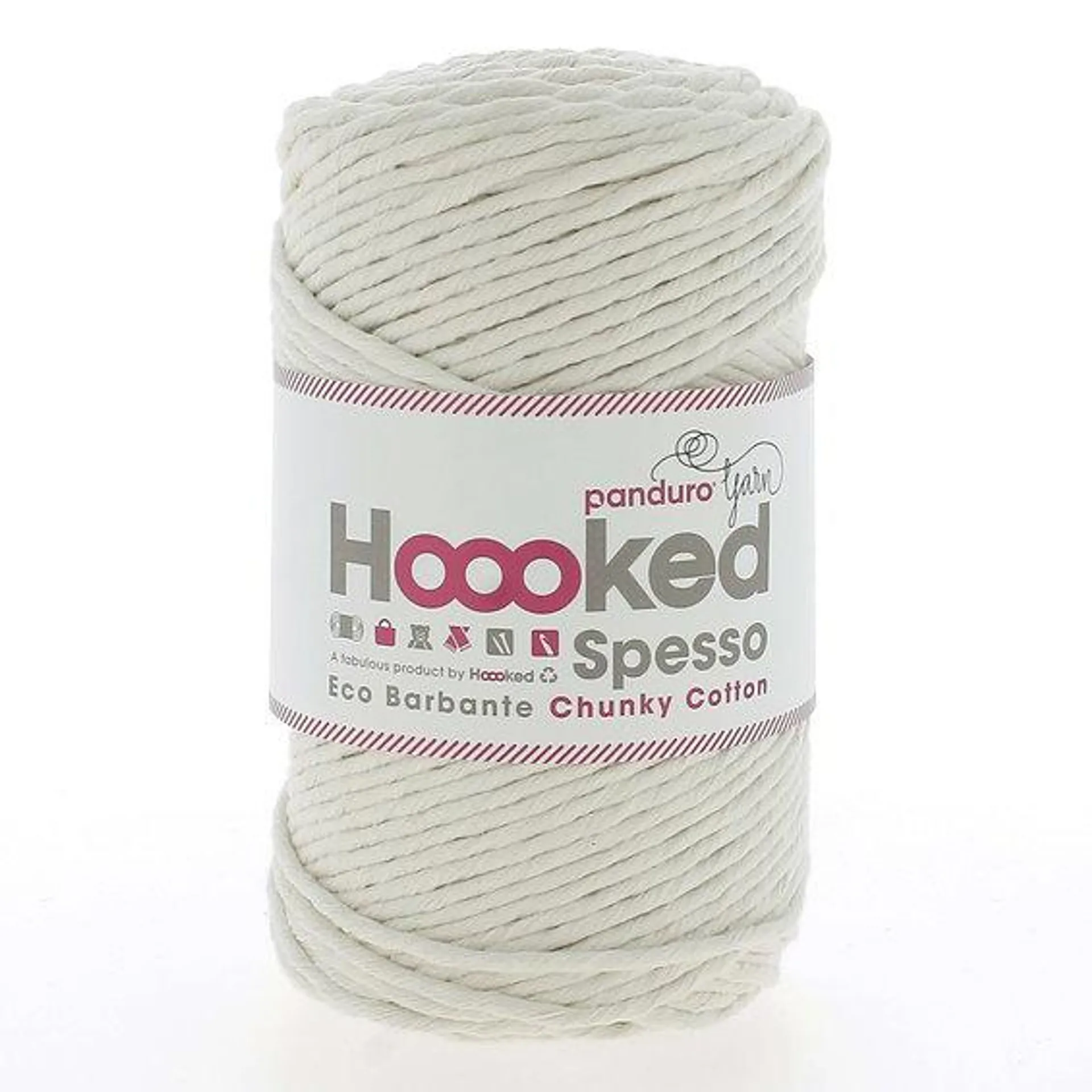 Hooked Spesso Eco Barbante Chunky Cotton by Panduro Yarn – 500 g creme, Almond S100