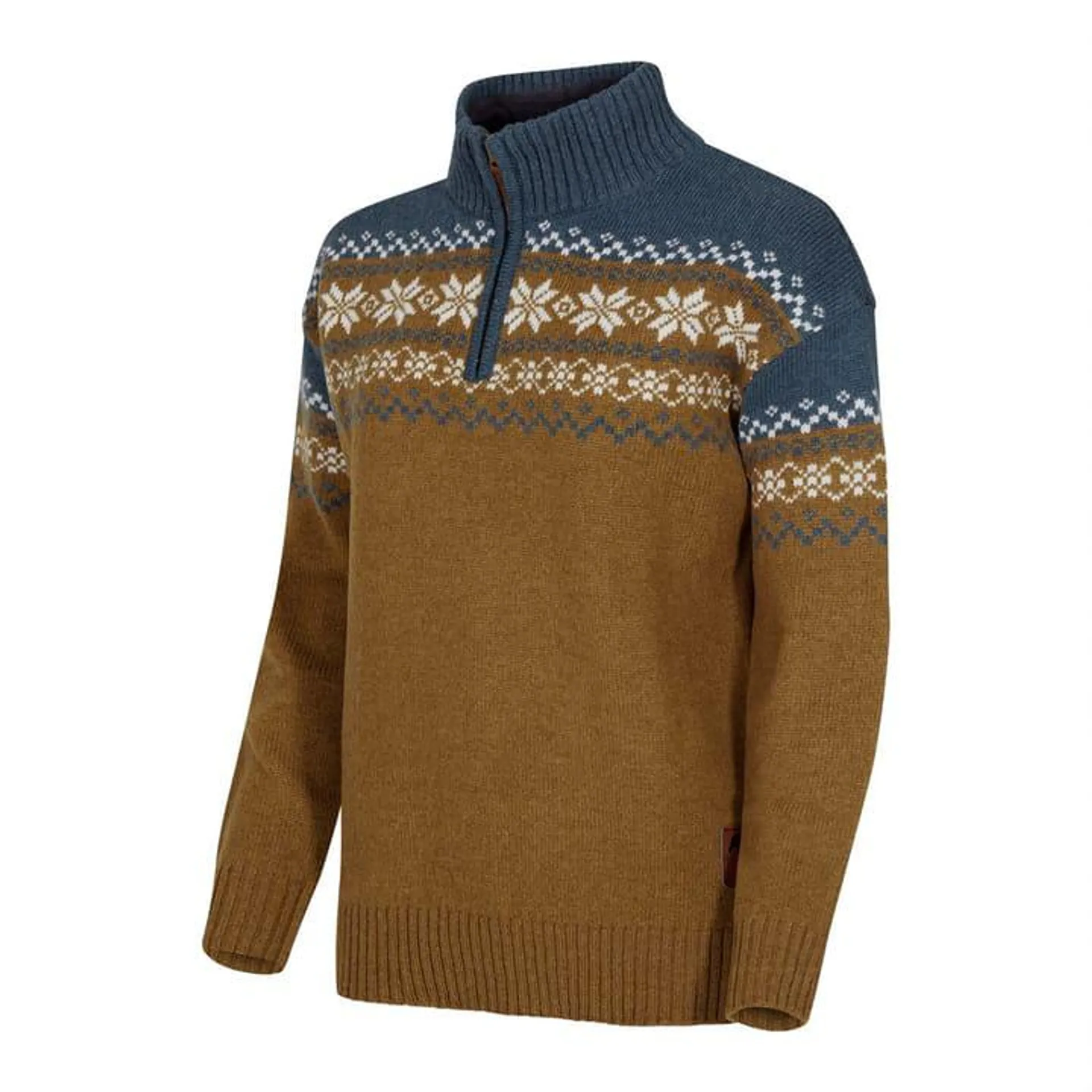 Gridarmor Snøkrystall Half Zip Ullgenser Wmn White/Green/Beige