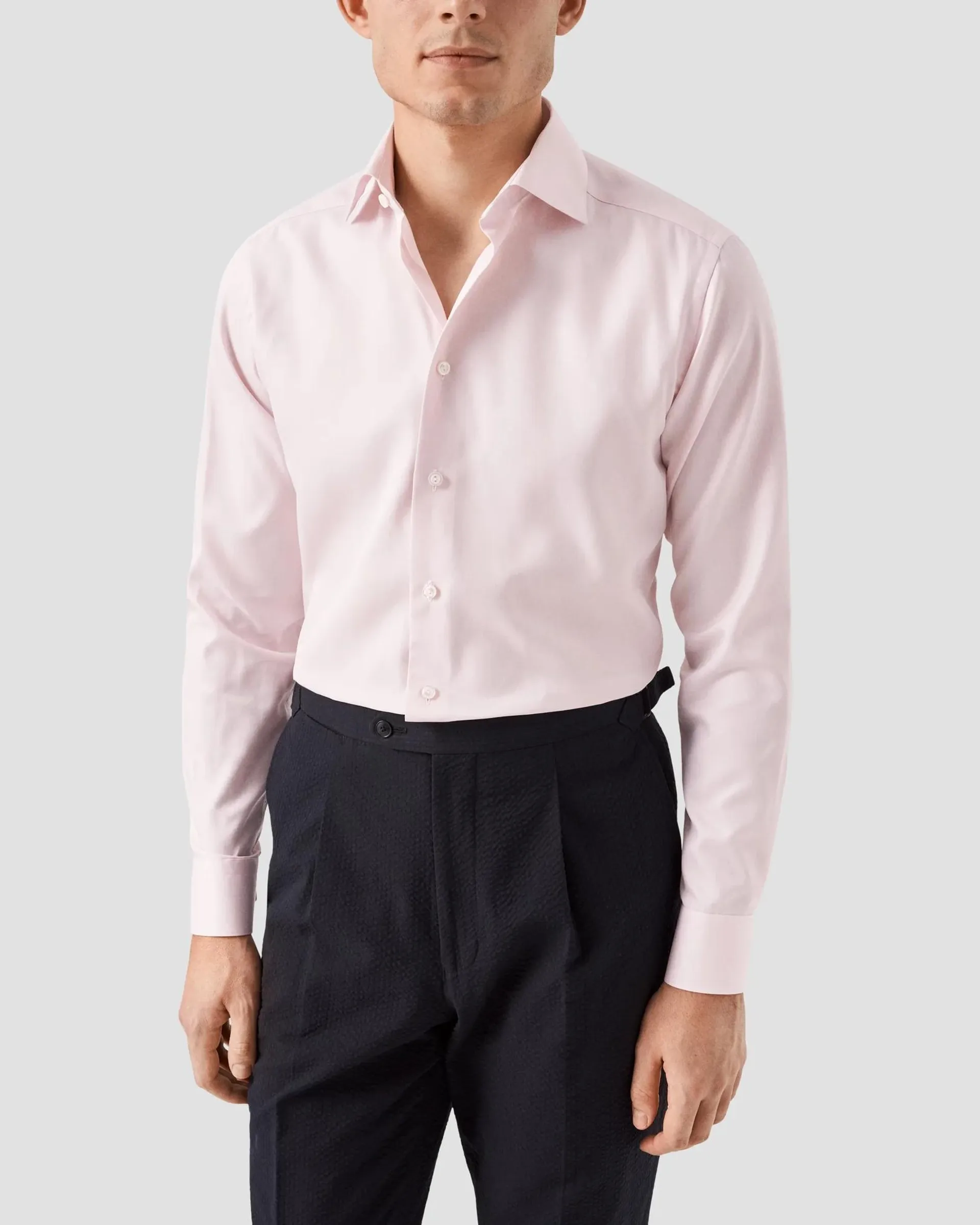 Pink Supima 120 Twill Shirt