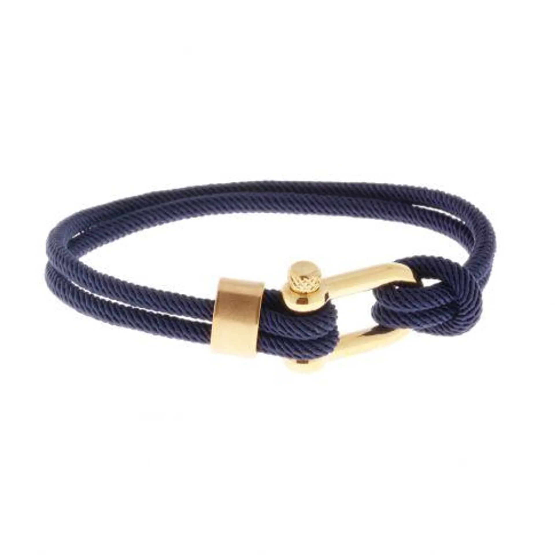 Mens brace 21cm gold Navy