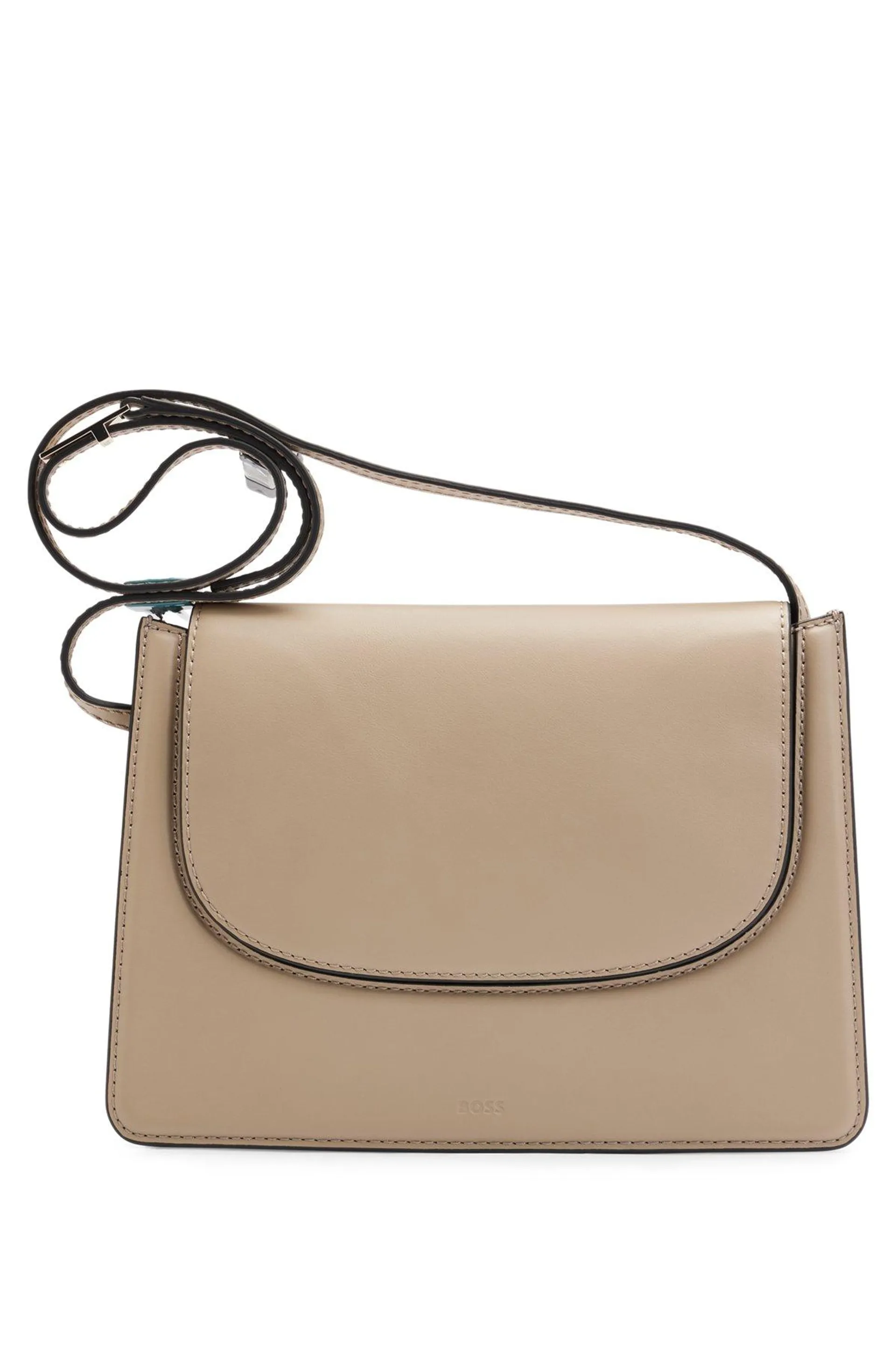 Crossbody bag in leather with signature details