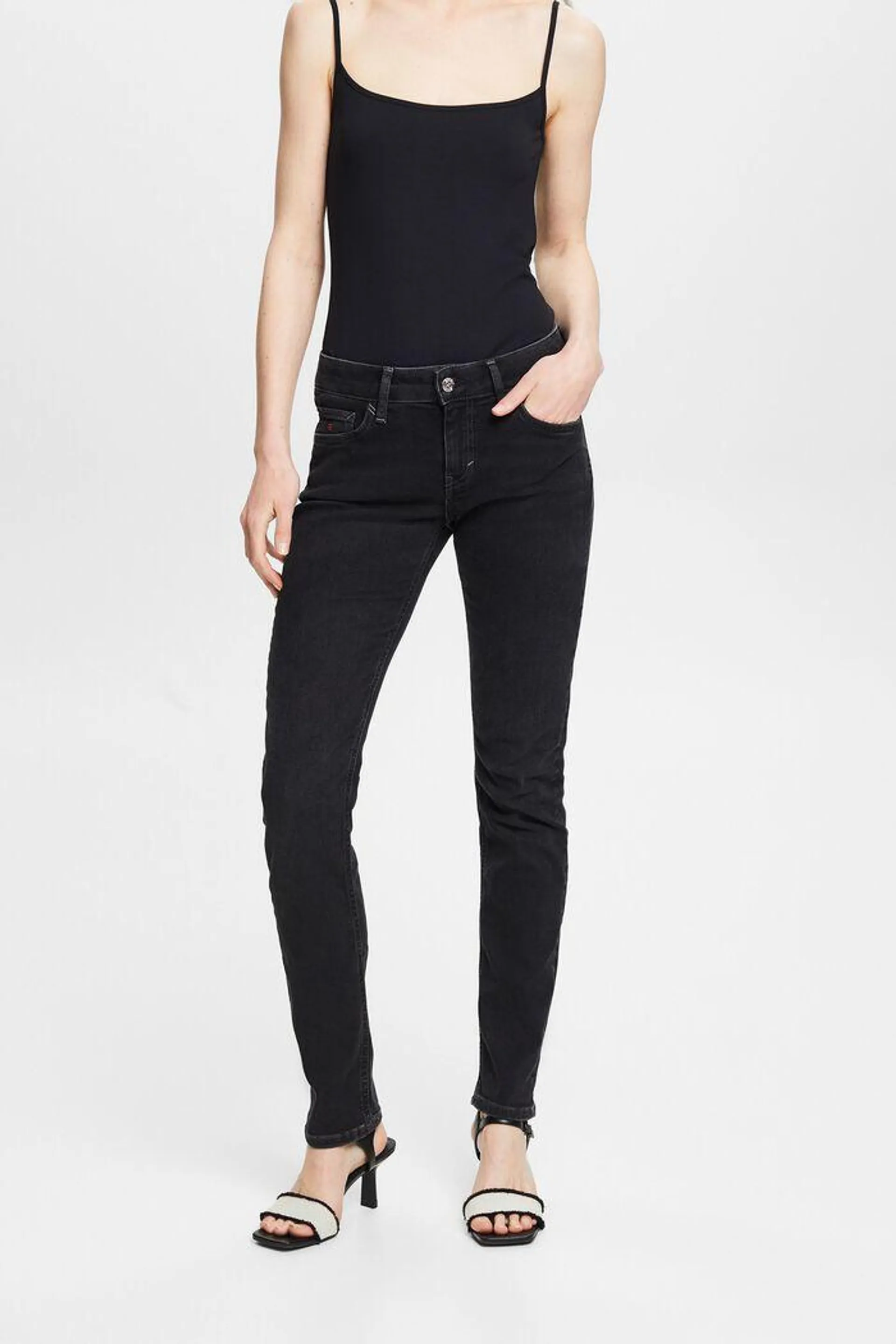 Mid-Rise Slim Jeans