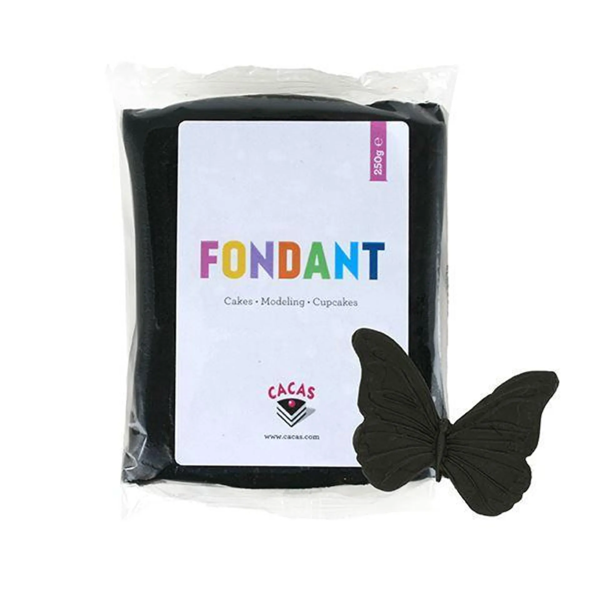 Fondant 250g svart