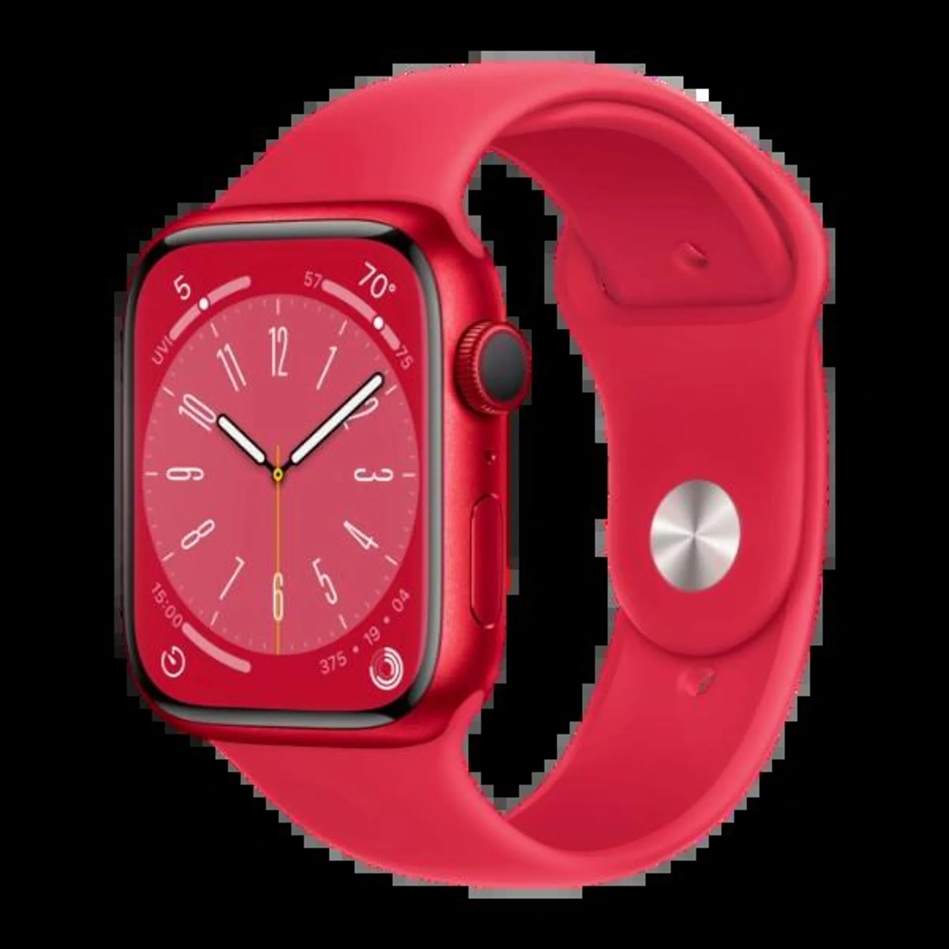 Apple Watch Series 8 GPS 45 mm, (PRODUCT)RED aluminium urkasse med, (PRODUCT)RED Sport Band - regular