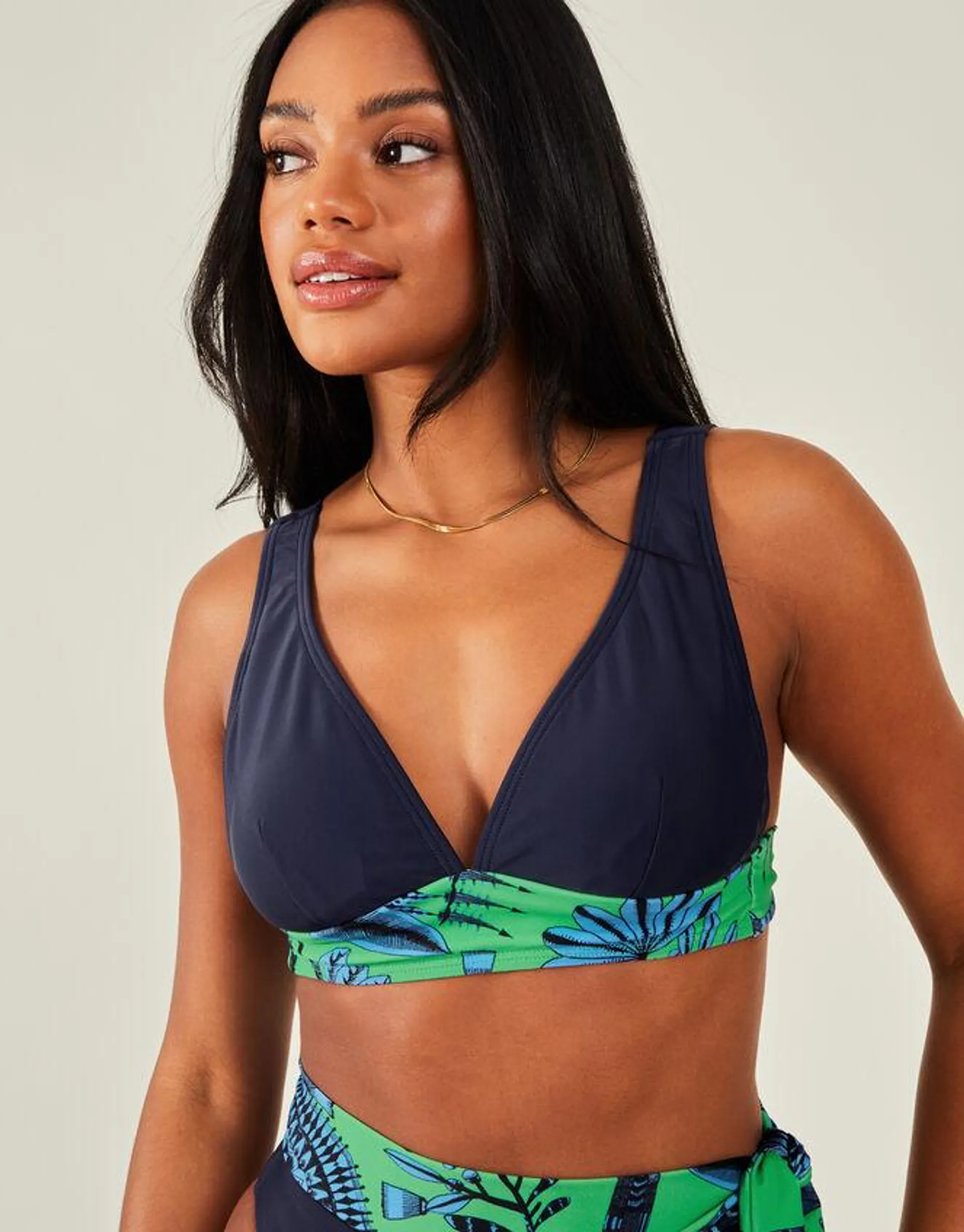 Fan Band Bikini Top Blue