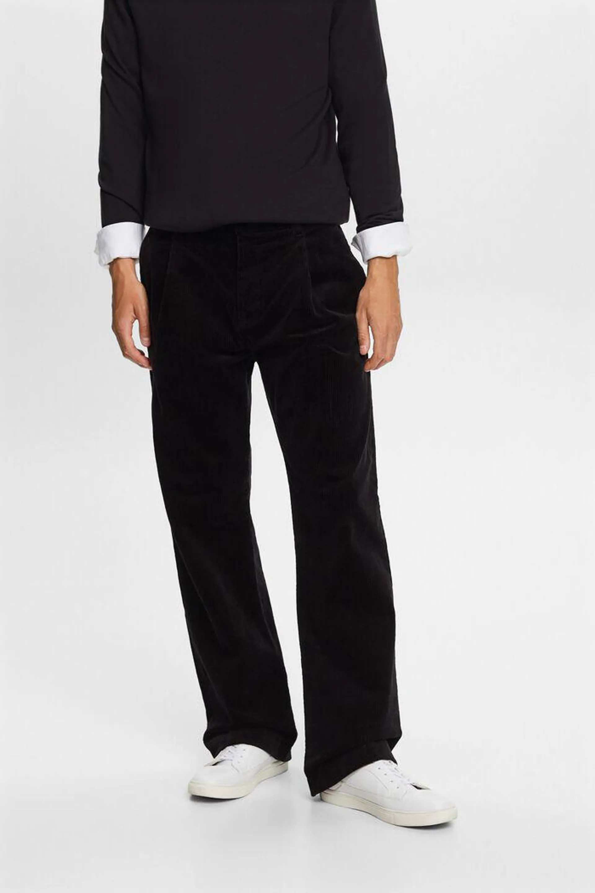 Wide Leg Corduroy Trousers