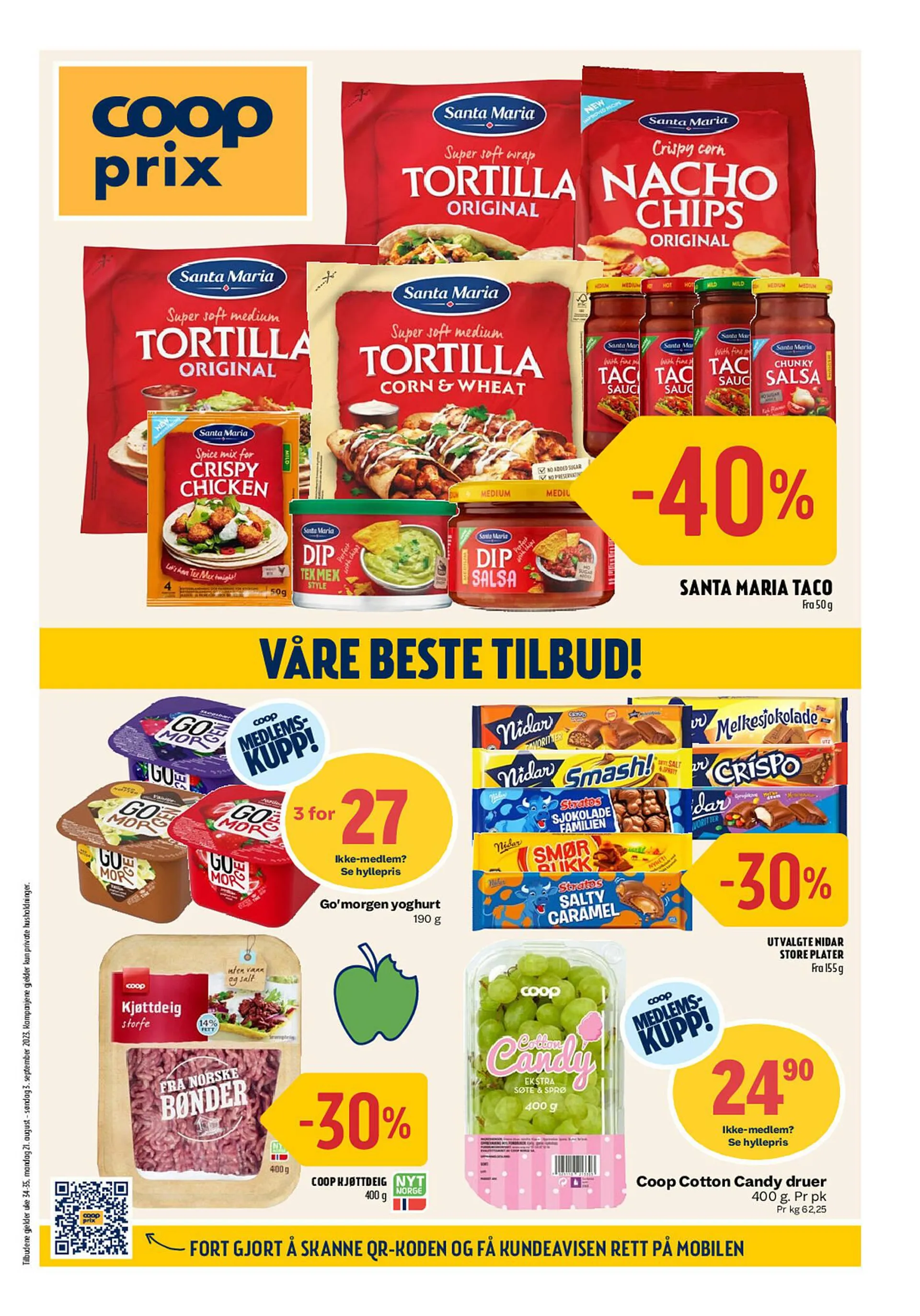 Coop Prix Kundeavis fra 21. august til 3. september 2023 - kundeavisside 1