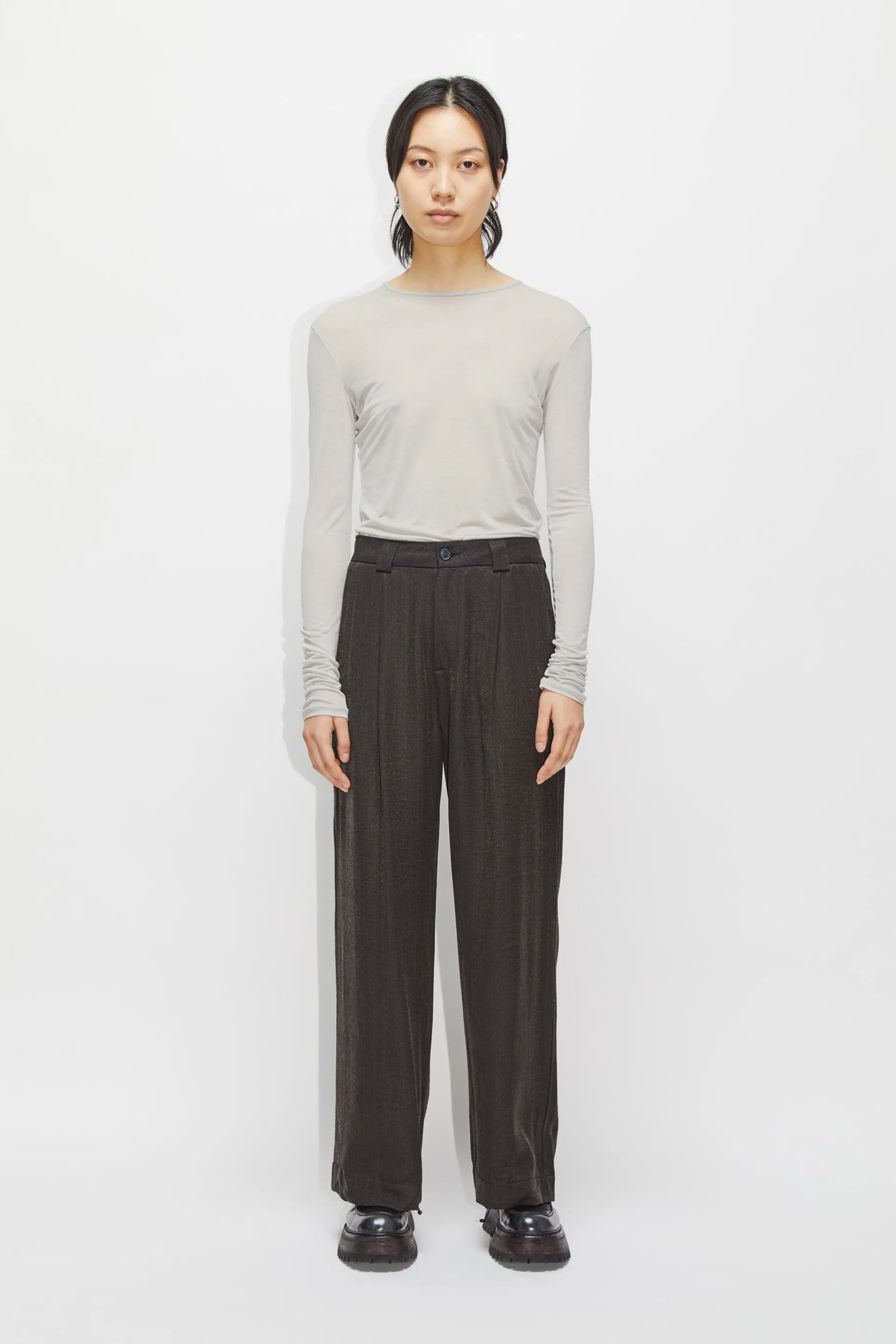 Relaxed Pleated Trousers