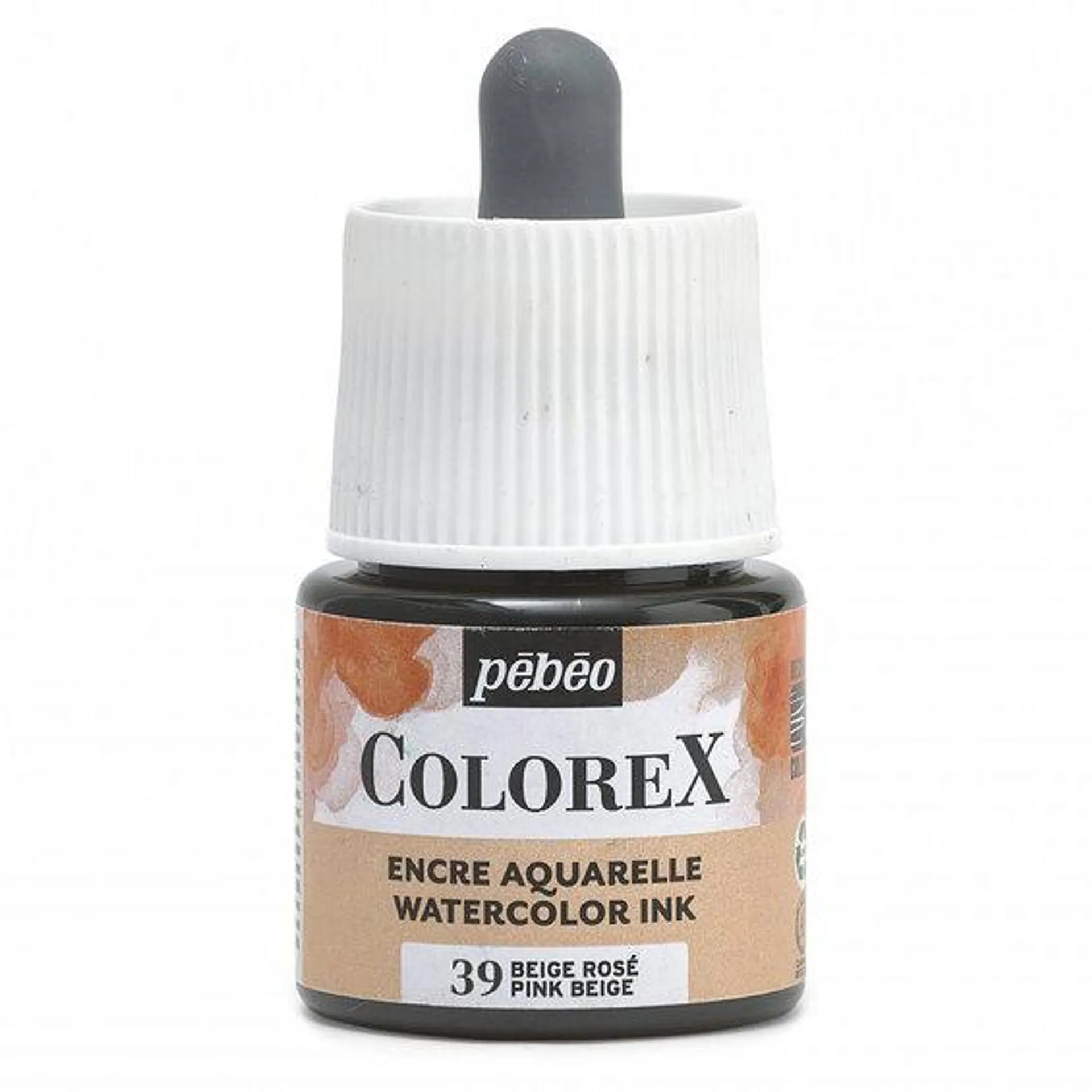 Colorex Watercolor Ink 45 ml Pink Beige – boks med akvarellblekk og pipette