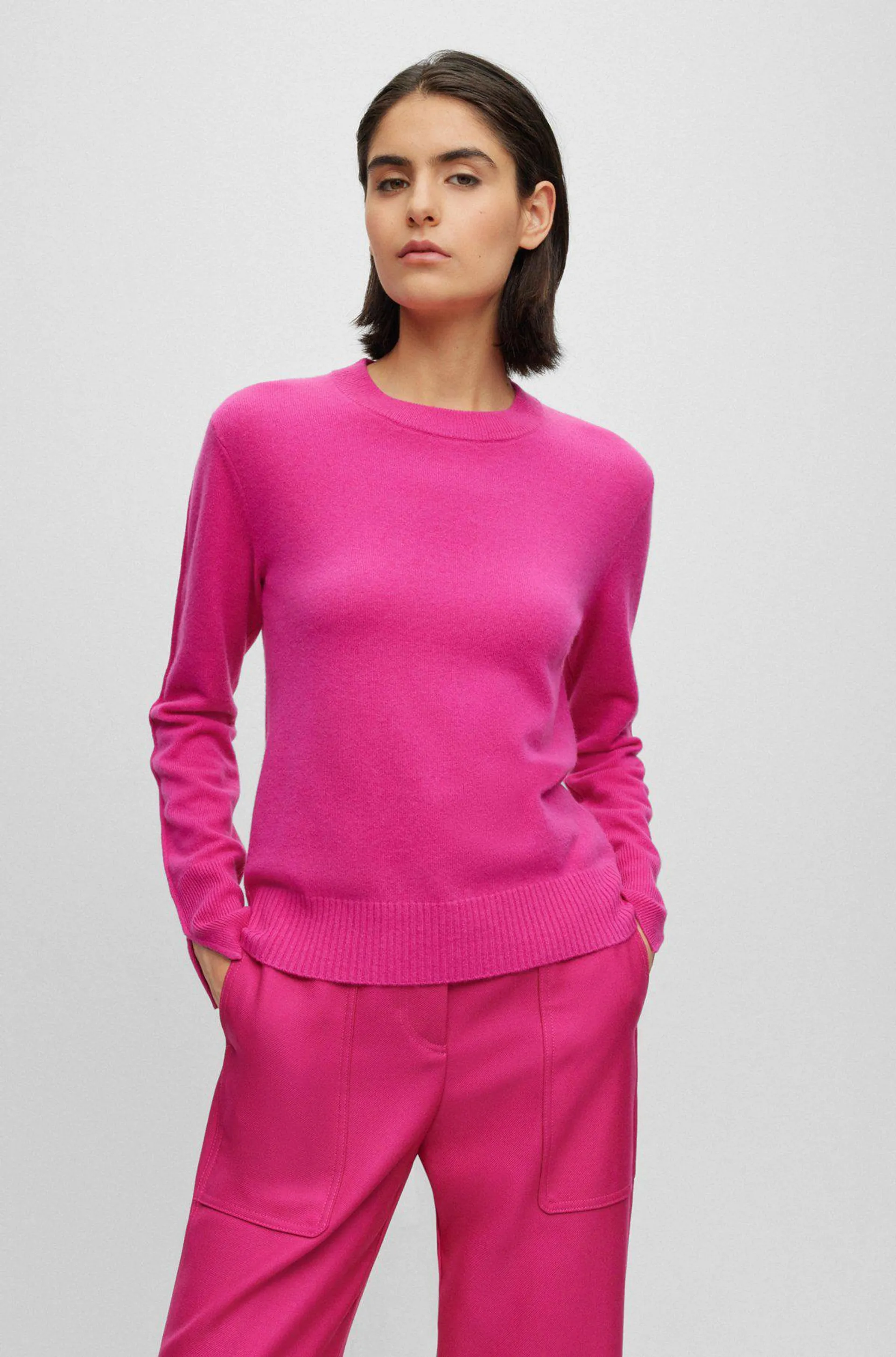 Crew-neck sweater in cashmere