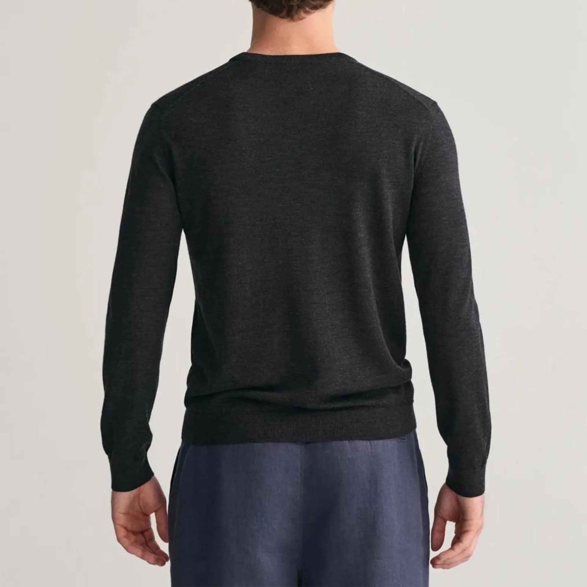 Merino Wool Crewneck - Charcoal