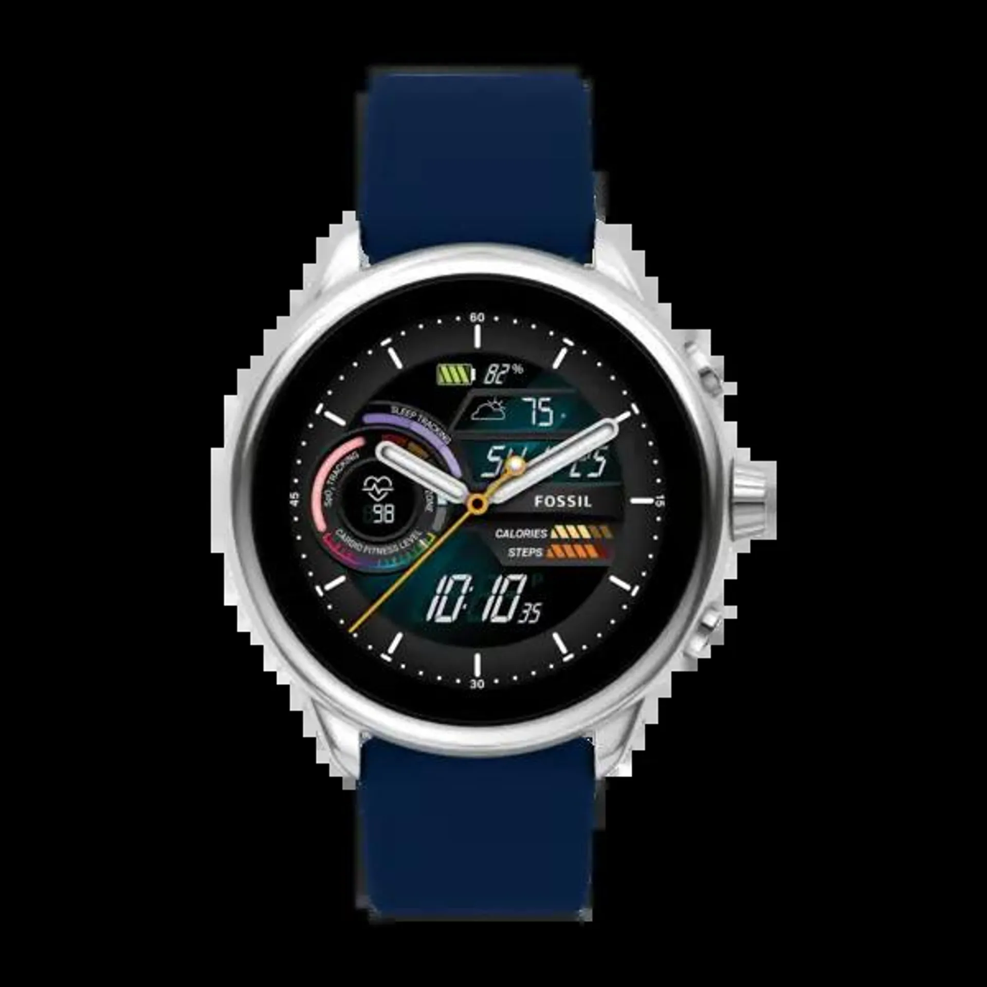 FOSSIL GEN 6 WELLNESS EDITION SMARTKLOKKE 44 MM SØLV/MARINEBLÅ