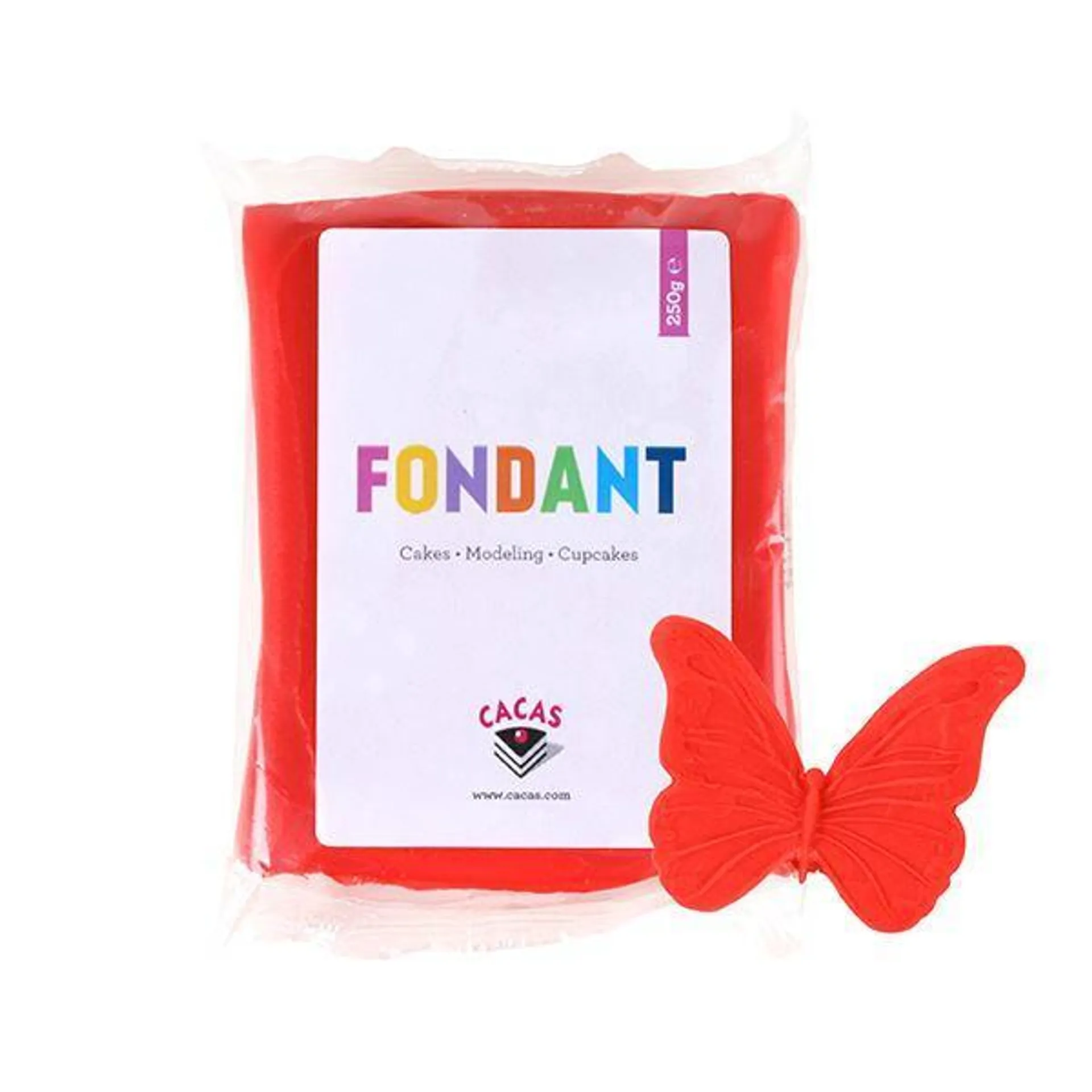 Fondant 250g rød