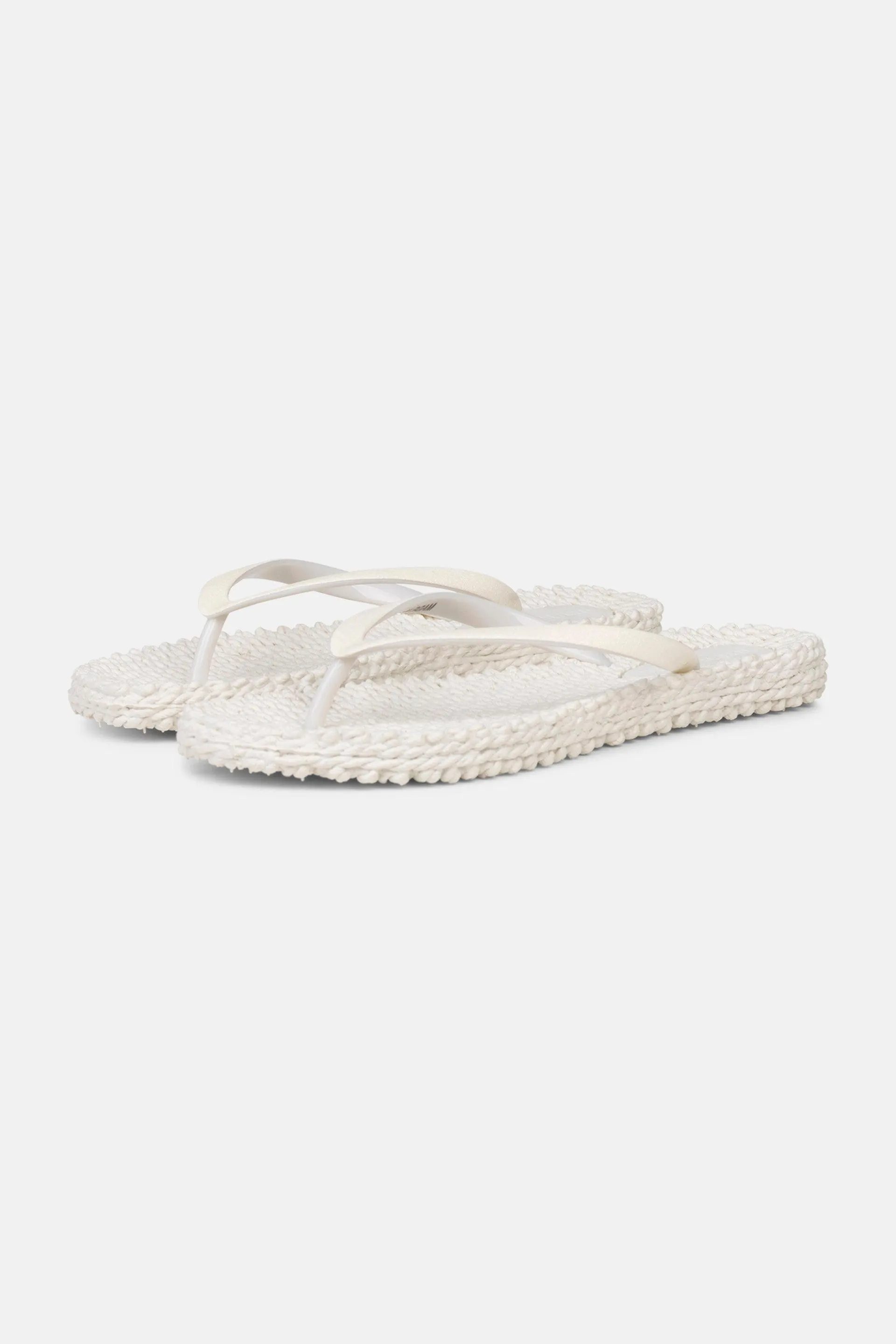 Flip Flop With Glitter - Creme