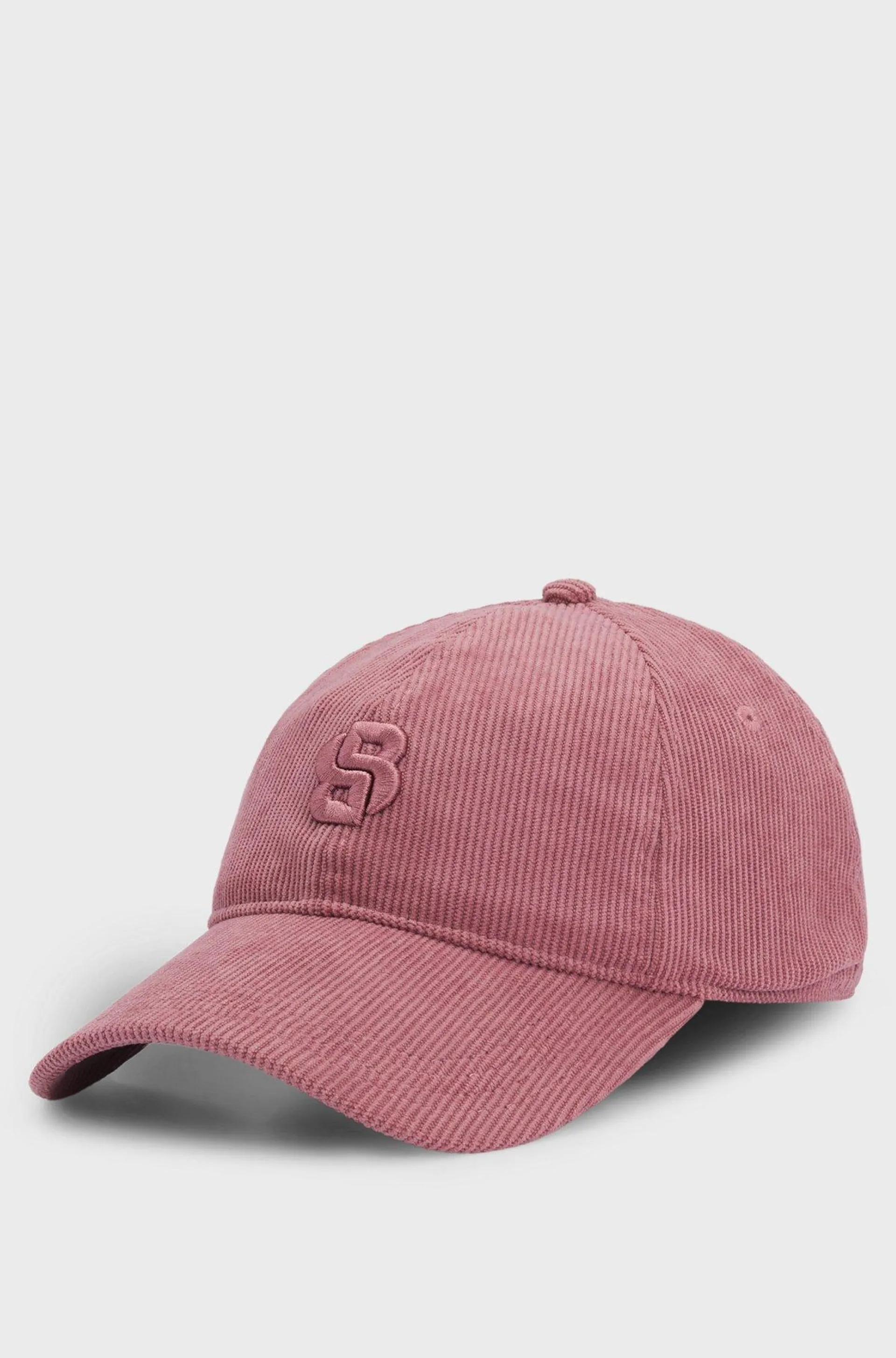 Corduroy cap with Double B monogram embroidery