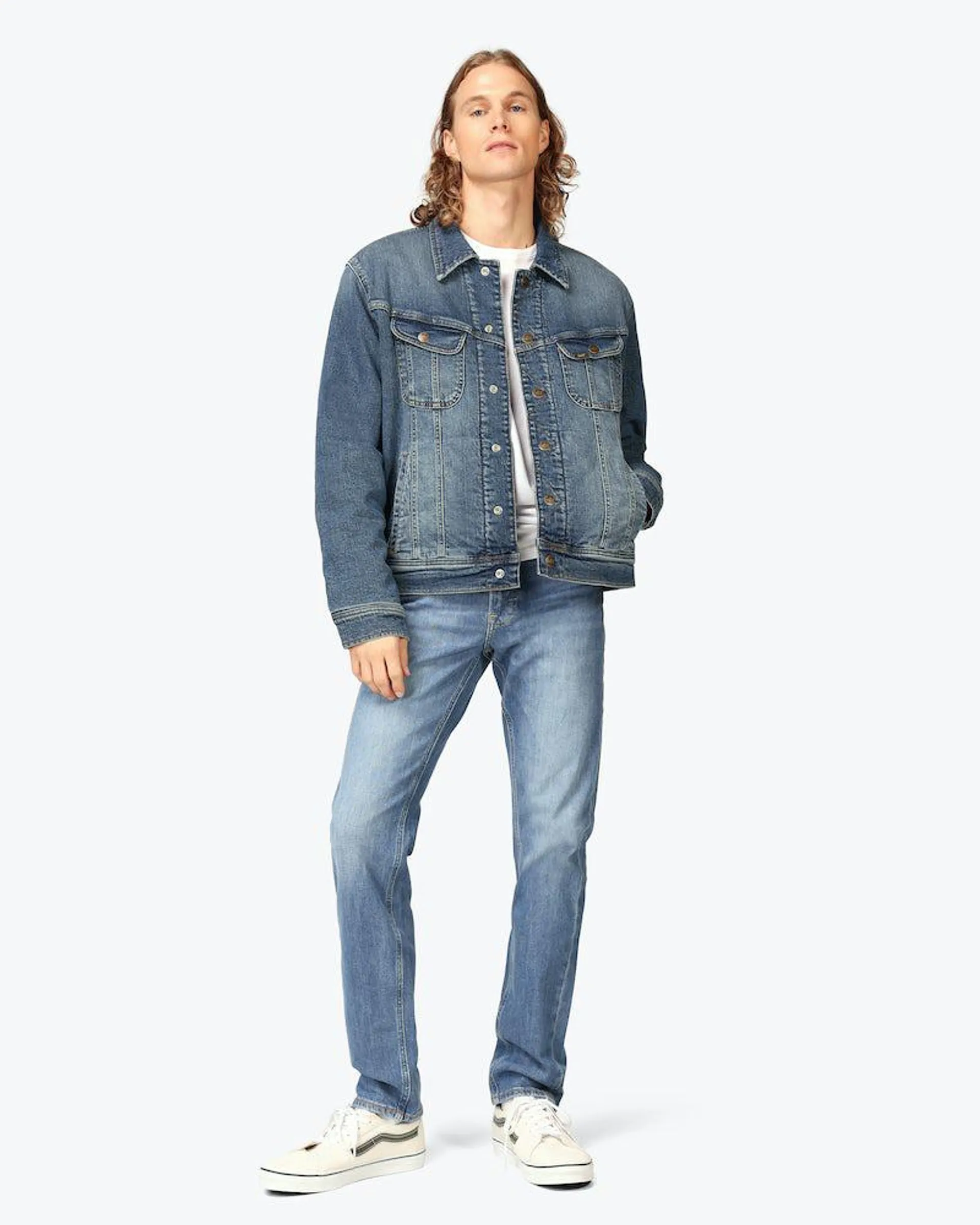 Daren Zipfly Medium Blå Jeans