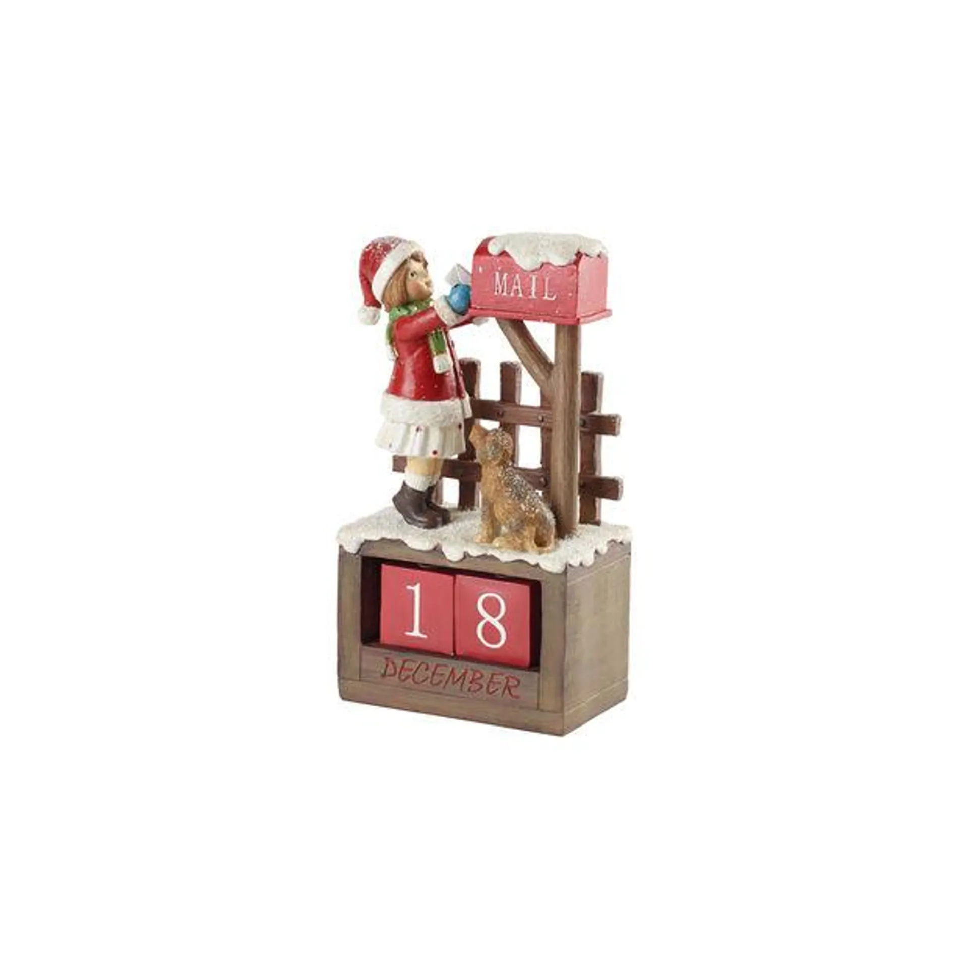 Winter Collage Accessoires Calendar Girl 12,5x8x22,5cm