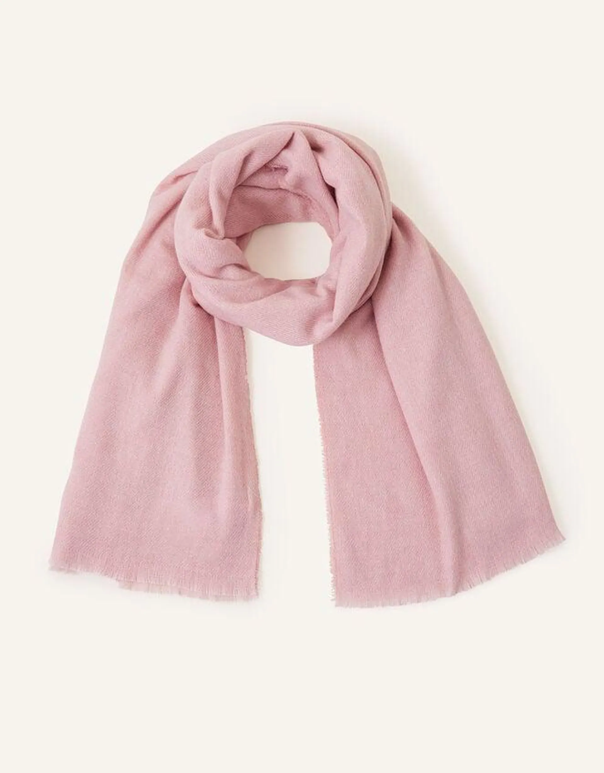 Plain Super-Soft Blanket Scarf Pink