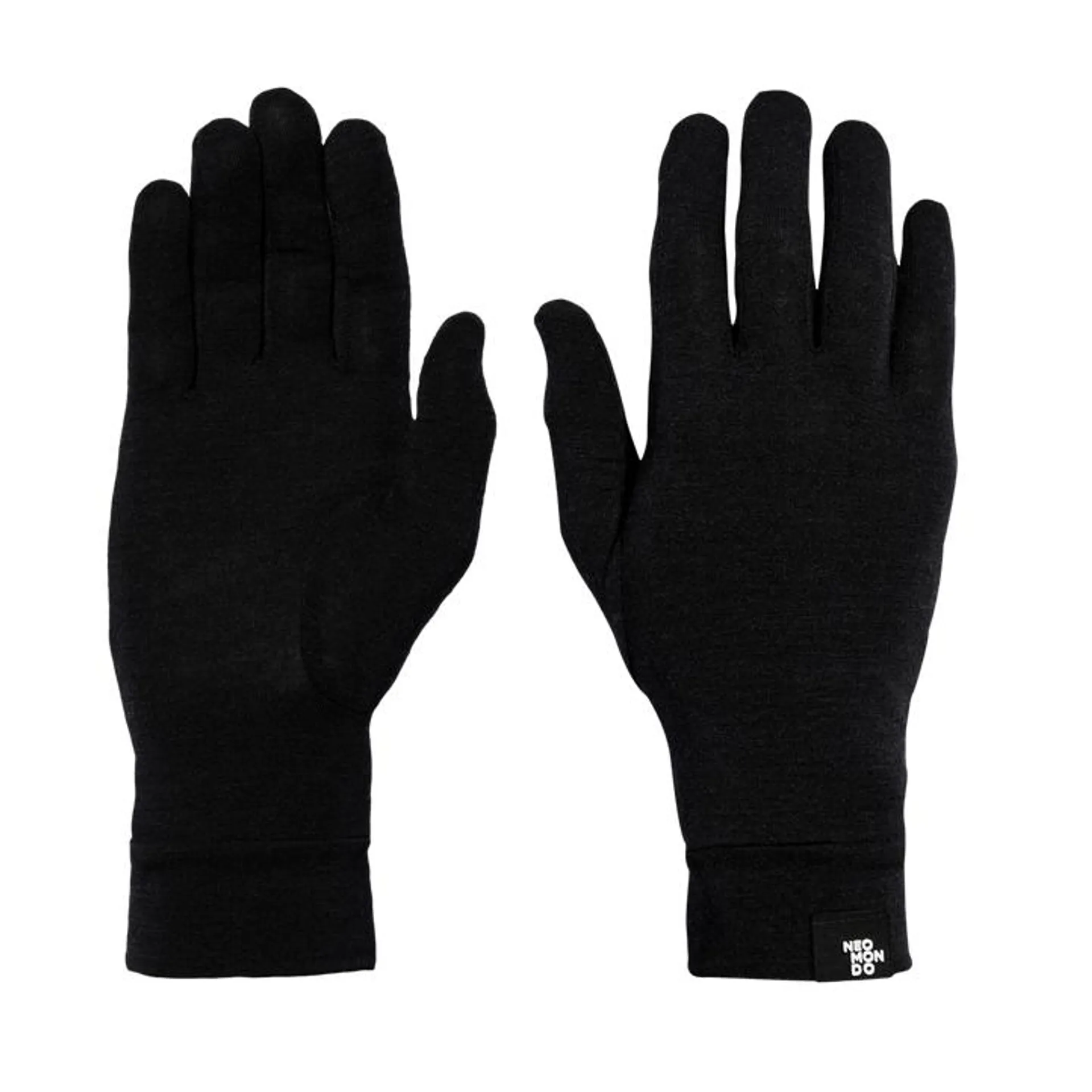 Unisex Tirmo Wool Liner, hansker Junior, Svart