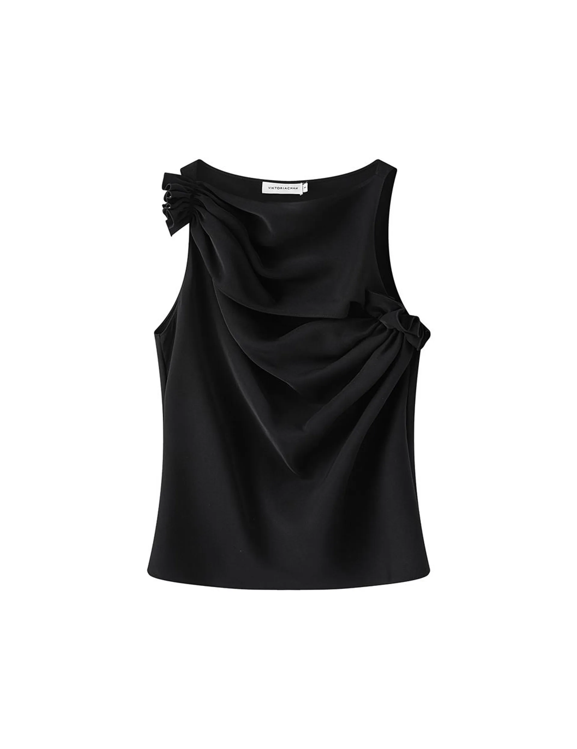 Lou Gathered Top Black