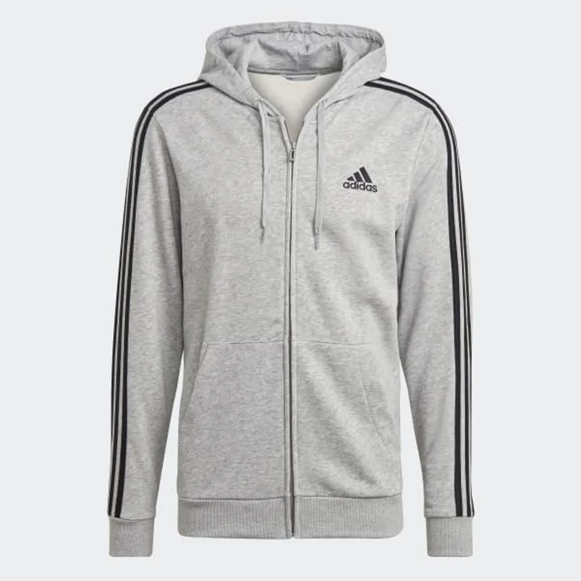 Essentials French Terry 3-Stripes Full-Zip Hettegenser