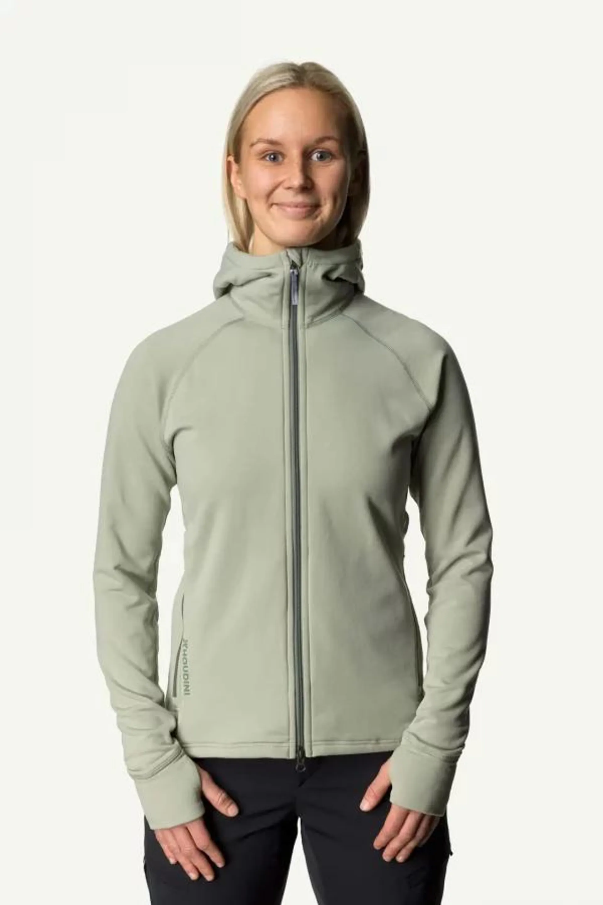 Houdini Womens Power Houdi Green Horizon