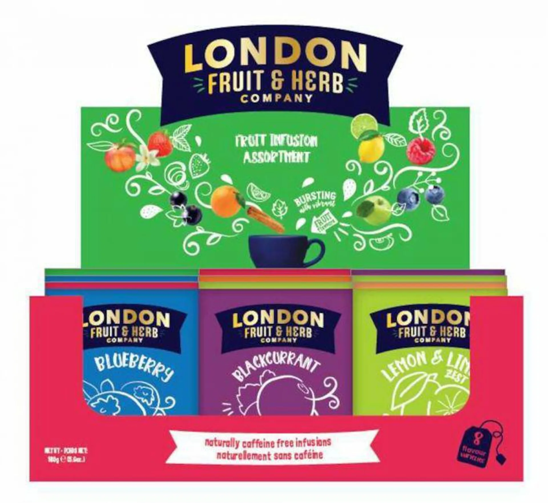 London Fruit & Herb Fruit Tea mixboks 8 sorter