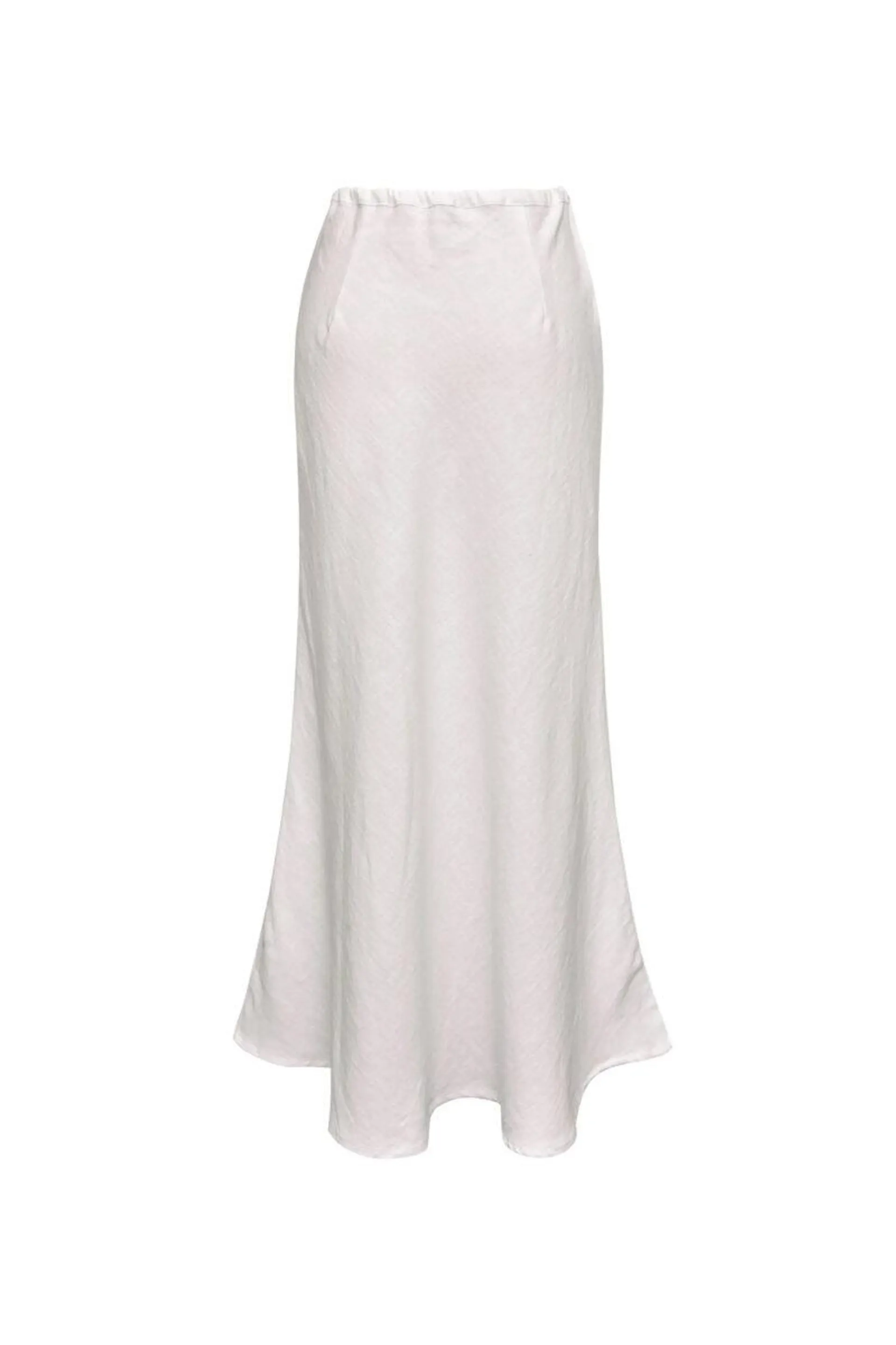 Linen Maxi Skirt White