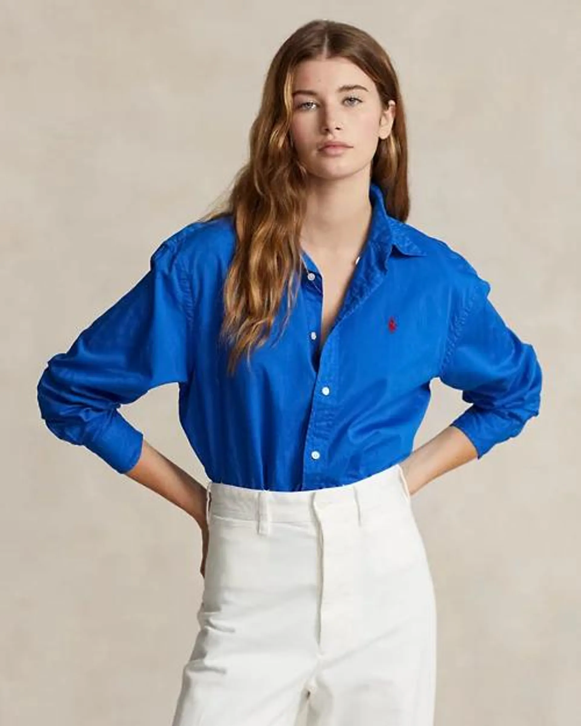 Oversize Fit Cotton Twill Shirt