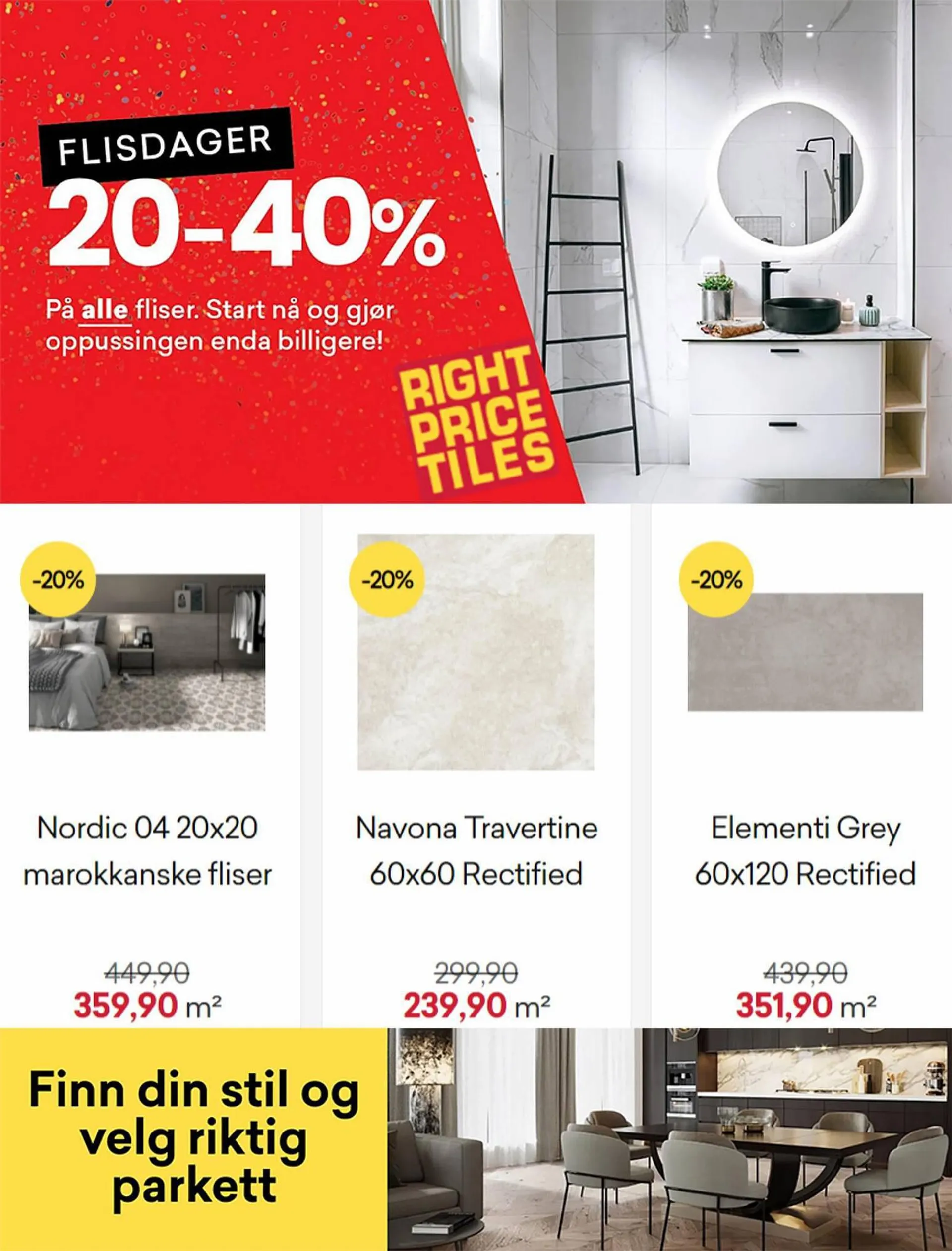 Right Price Tiles Kundeavis fra 15. august til 28. august 2023 - kundeavisside 1