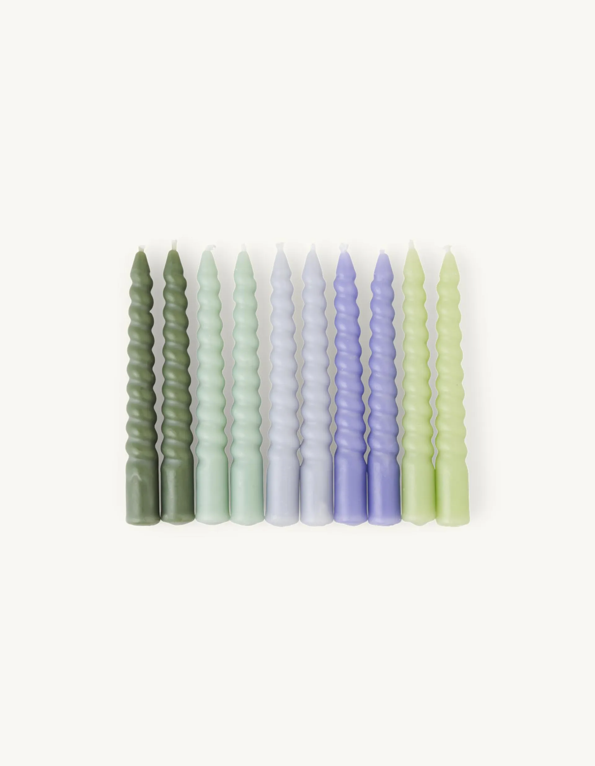 Vridde stearinlys 10 cm 10 stk